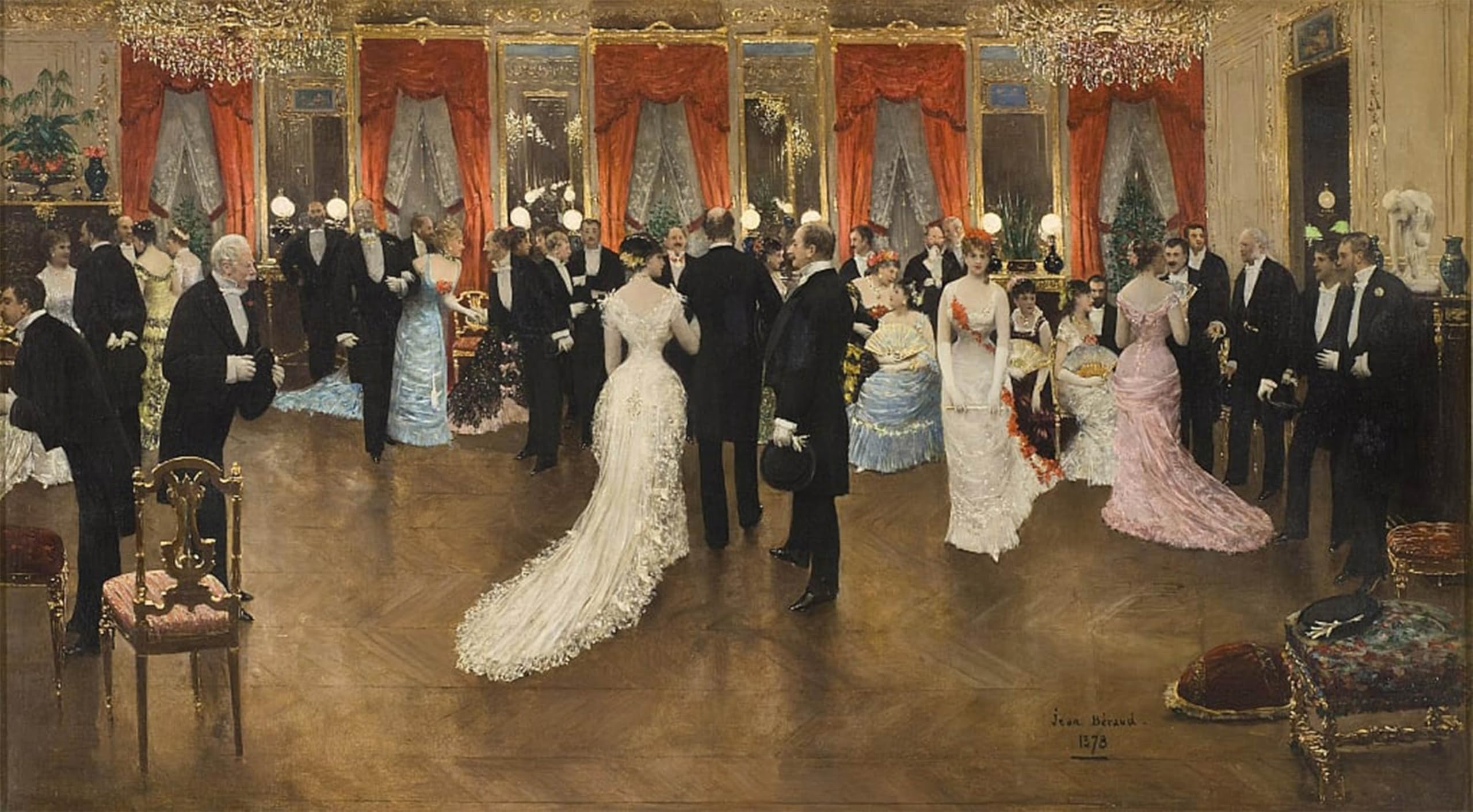 SERENDIPITP Aesthetic Poster Photo Wall Print Retro Picture Evening by Jean Beraud Modern Wall Artwork for Home Decor 60x90cm