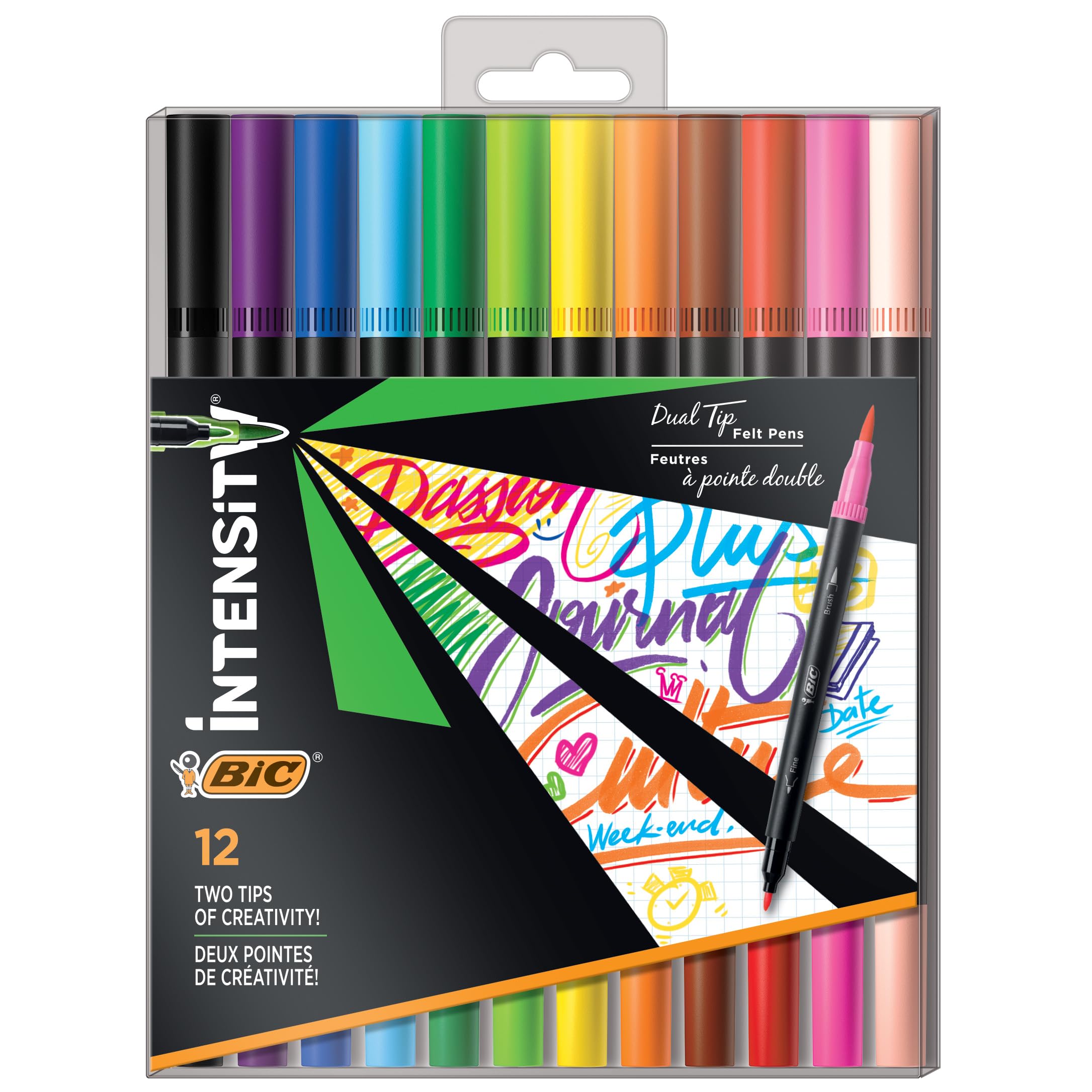 

                                                    BIC Intensity 2 in 1 Dual Tip Fineliner Pens, Fine