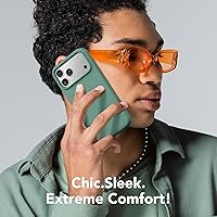 Vista 851 de GONEZ Funda de silicona para iPhone 15 Pro Max, compatible con Magsafe, protector de cámara + protector de pantalla, forro de microfibra suave Negro