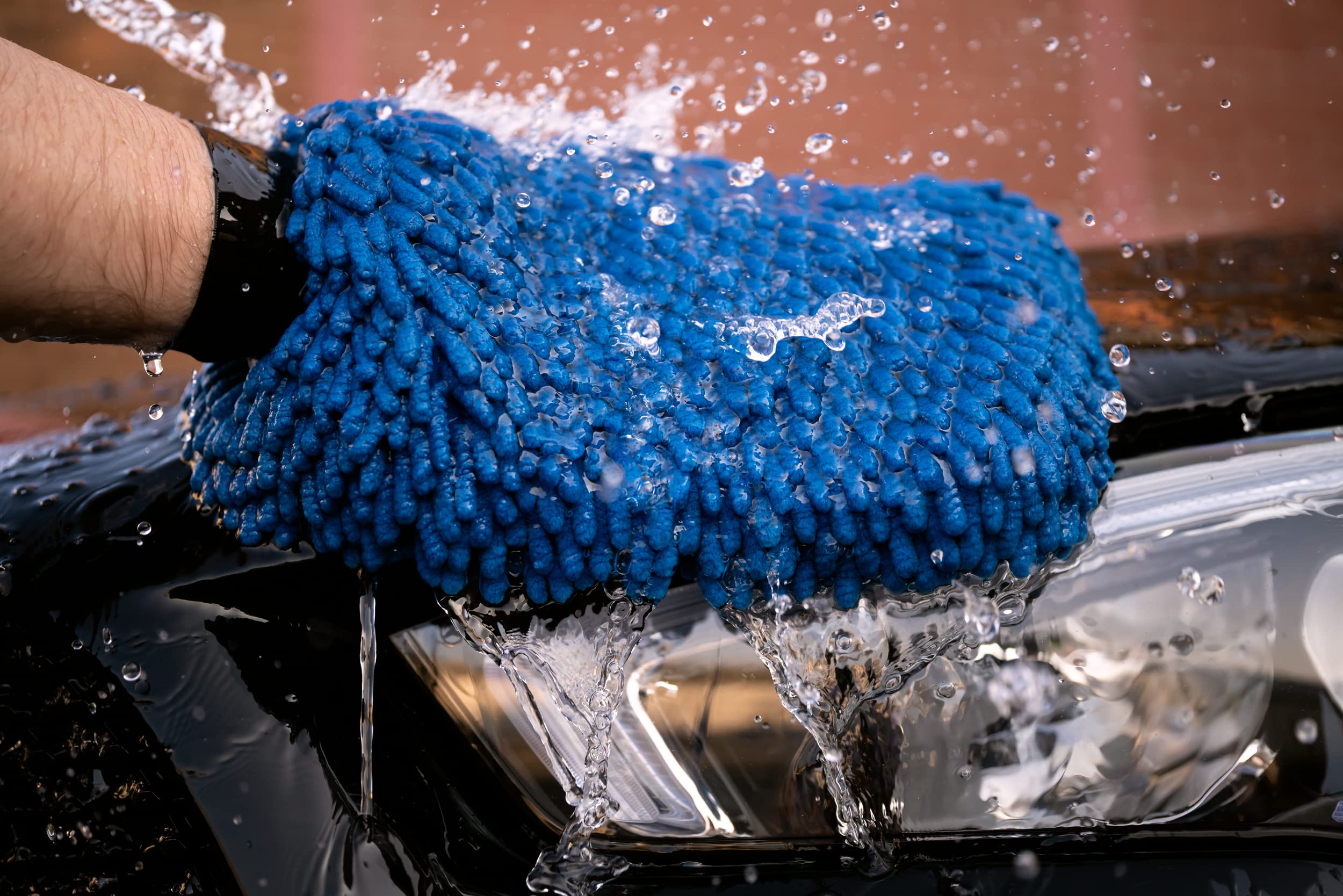 Guanto Lavaggio Auto In Microfibra - XL In Ciniglia Ultra Assorbente - Foto 3