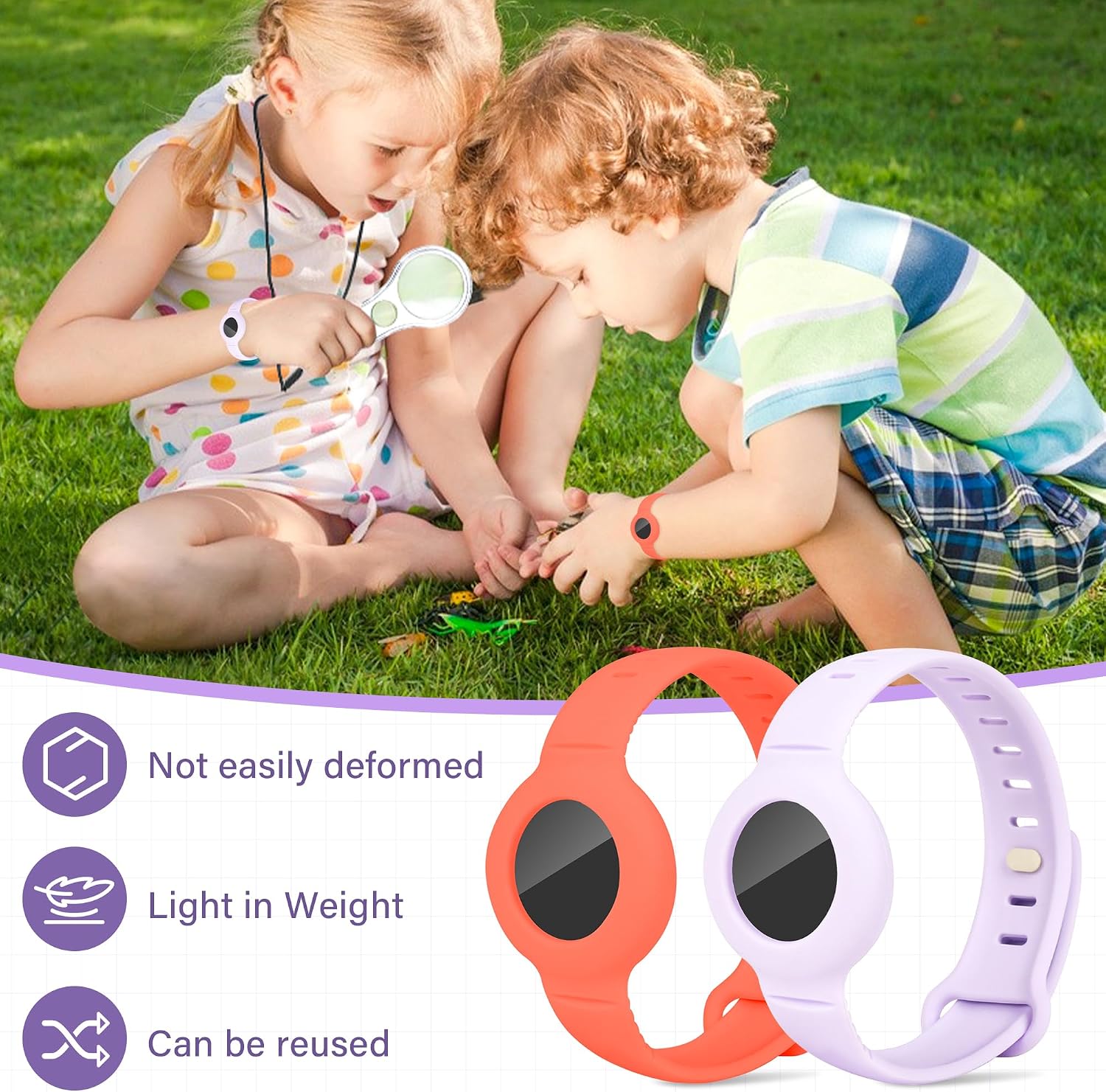Air Tag Bracelet Kid Band,Aitag Wristband K ids Tag,Kids Bracelet Safety Gps,For kids gps tracker bracelet Apple Kid Keychain Waterproof Travel,Airplane Must Haves For Tags- 2 Pack-8pack