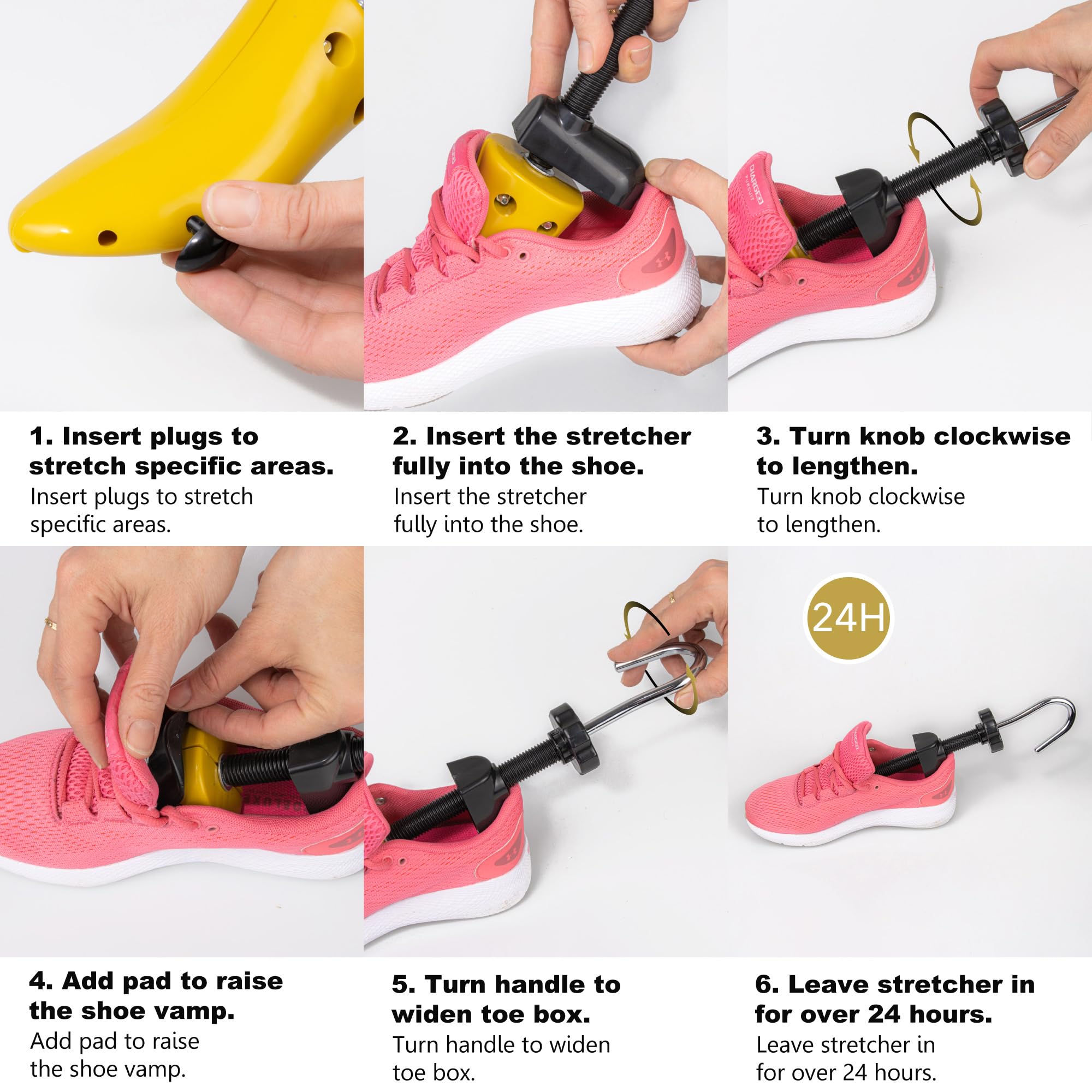 Hormas para zapatos de 4 vías: estiramiento, dilatador, talla 36-46