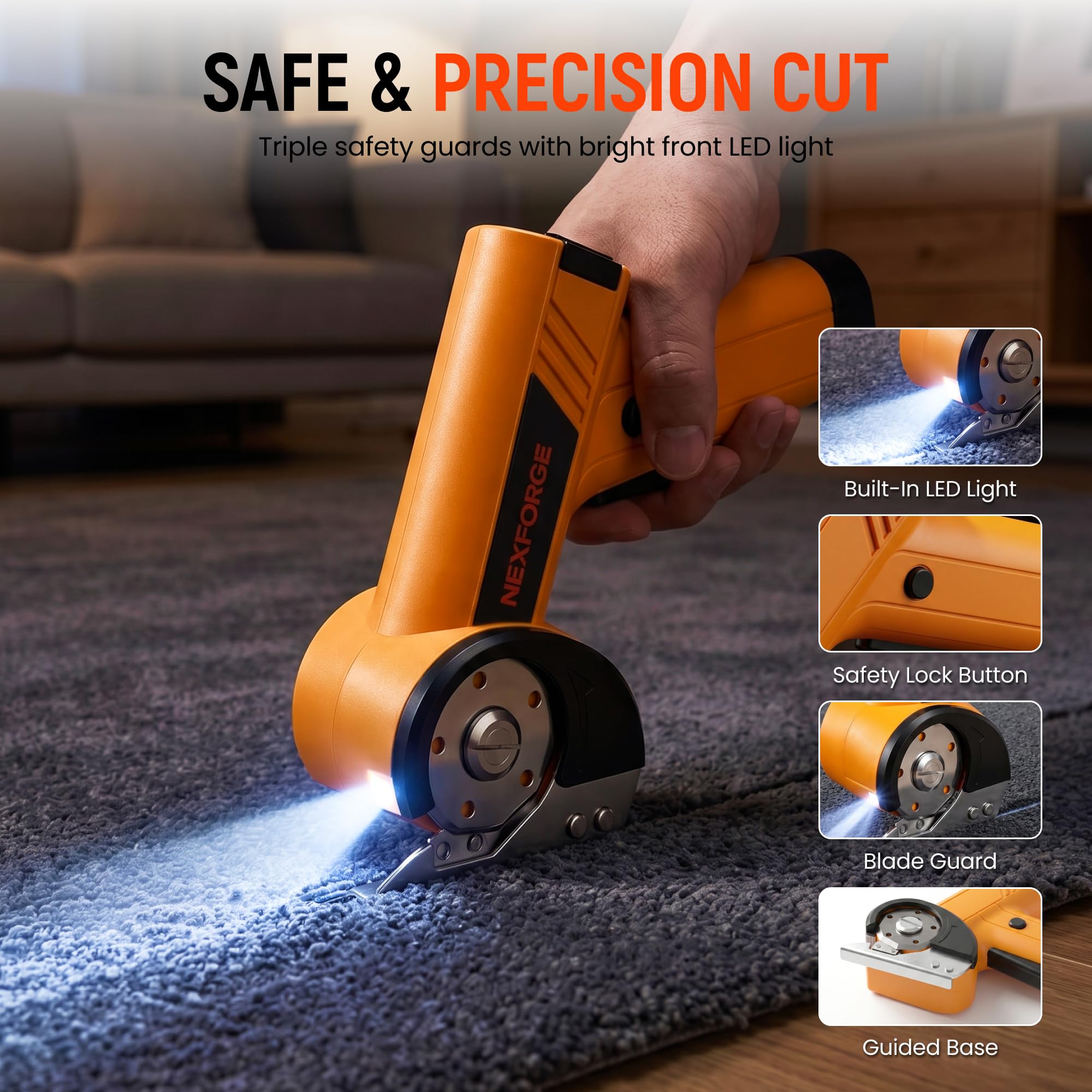 Cordless Electric Box Cutter - Rechargeable & Safe -5
