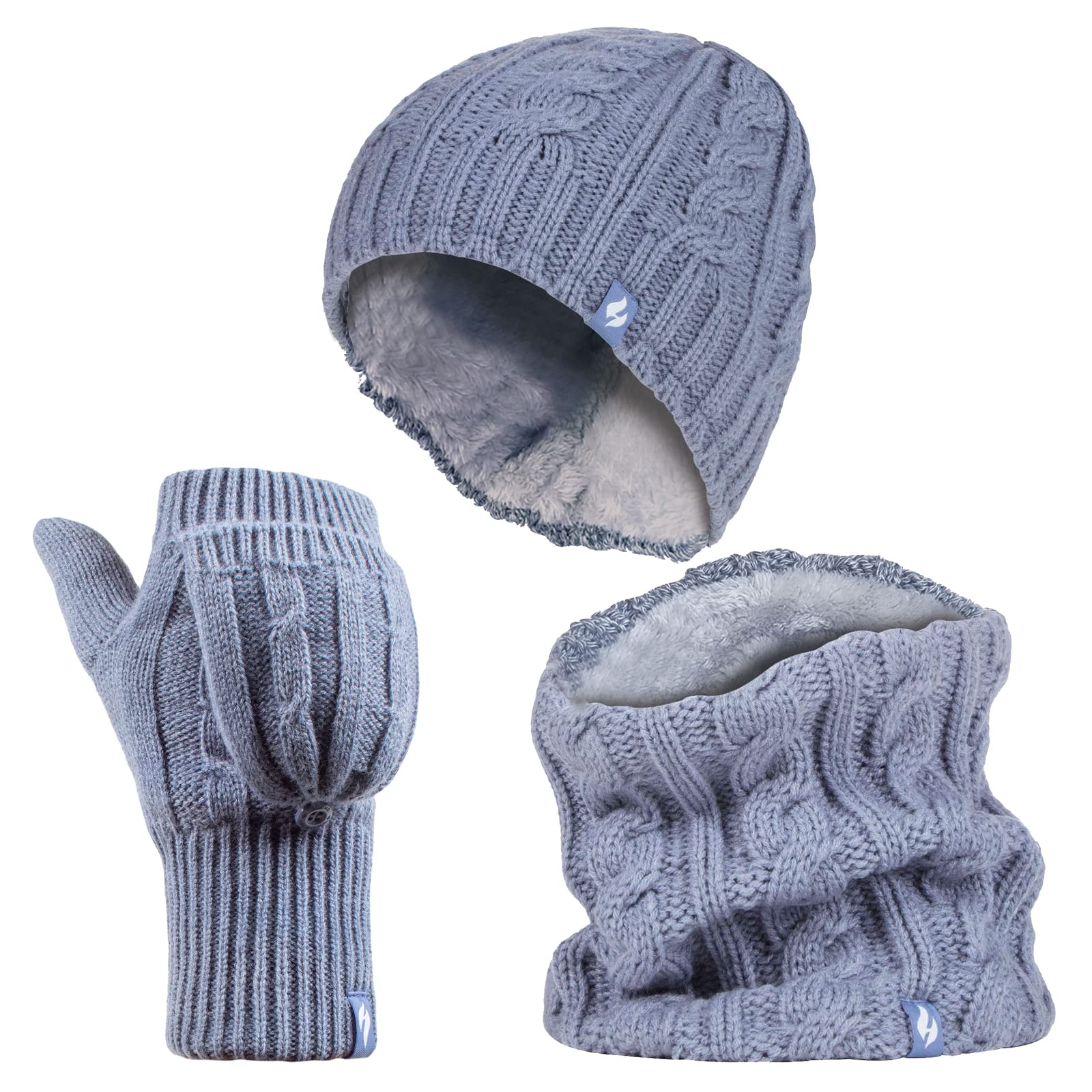 Nuevos guantes de invierno con dedos completos para mujer, guantes de punto de e Nuevos guantes de invierno con dedos completos para mujer, guantes de punto de e