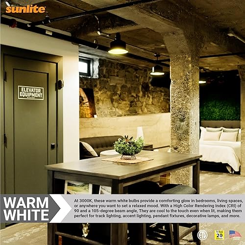 Miniatura 5 de Sunlite 81488 Bombilla LED BR40 reflectora, 12 vatios (equivalente a 85 vatios), 120 V, 1150 lúmenes, base E26 media, 90 CRI, regulable, compatible
