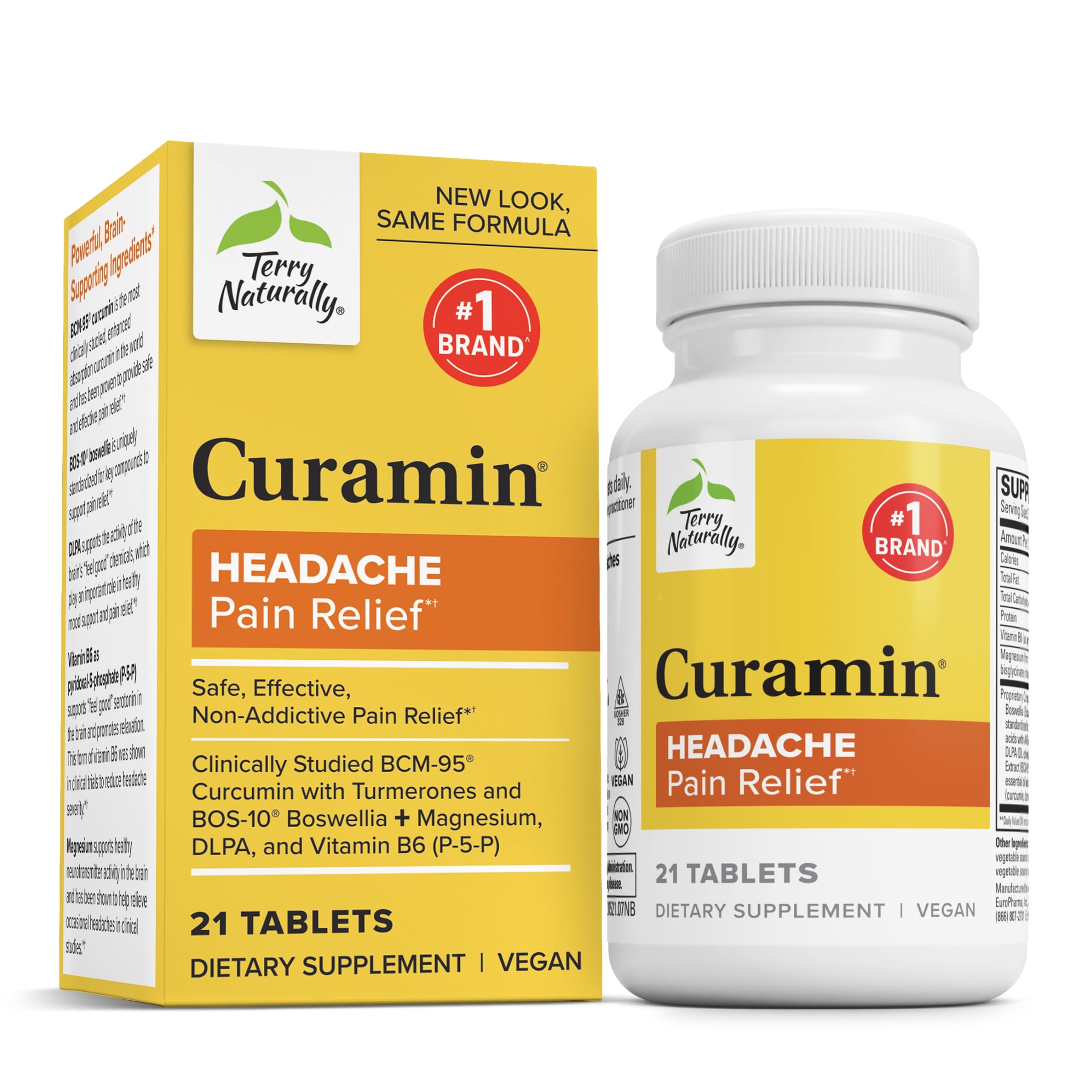 EuroPharma/ Curamin Headache Due to Stress & Fatigue 21 Tablets (3)