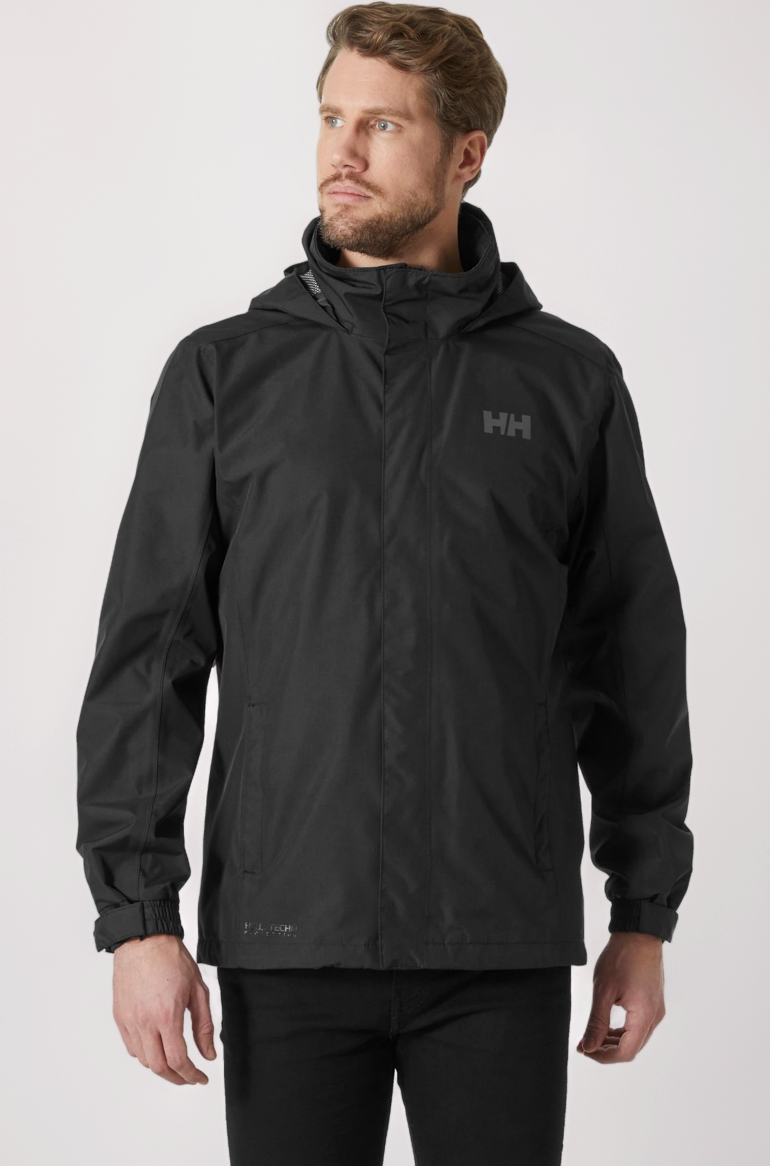 Helly Hansen Men's Dubliner Jacket Waterproof, Windproof, Breathable Shell Rain Coat with Packable Hood