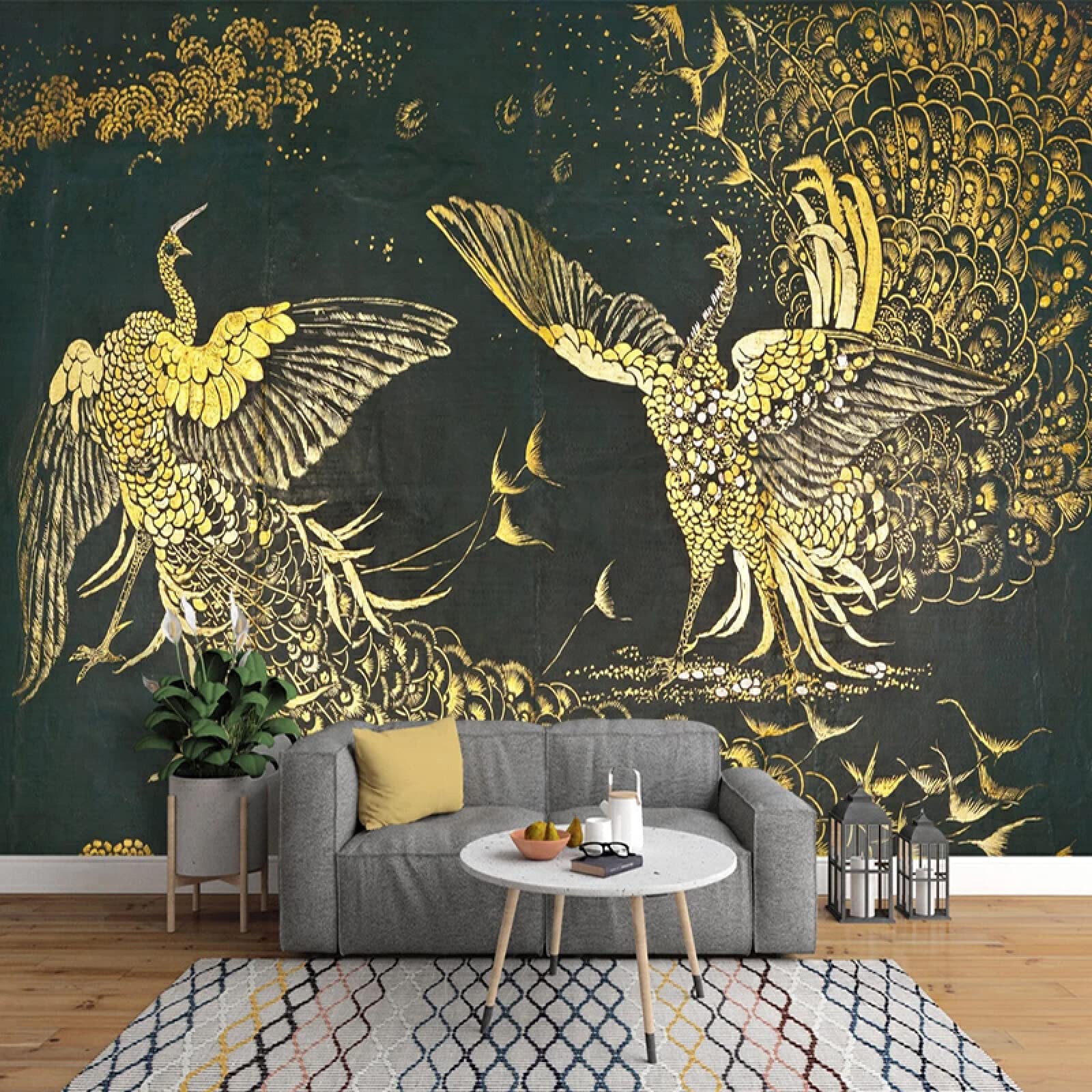 Photo Wallpaper 3D Wallpapers Non-Woven Wall Mutals Golden - View #10