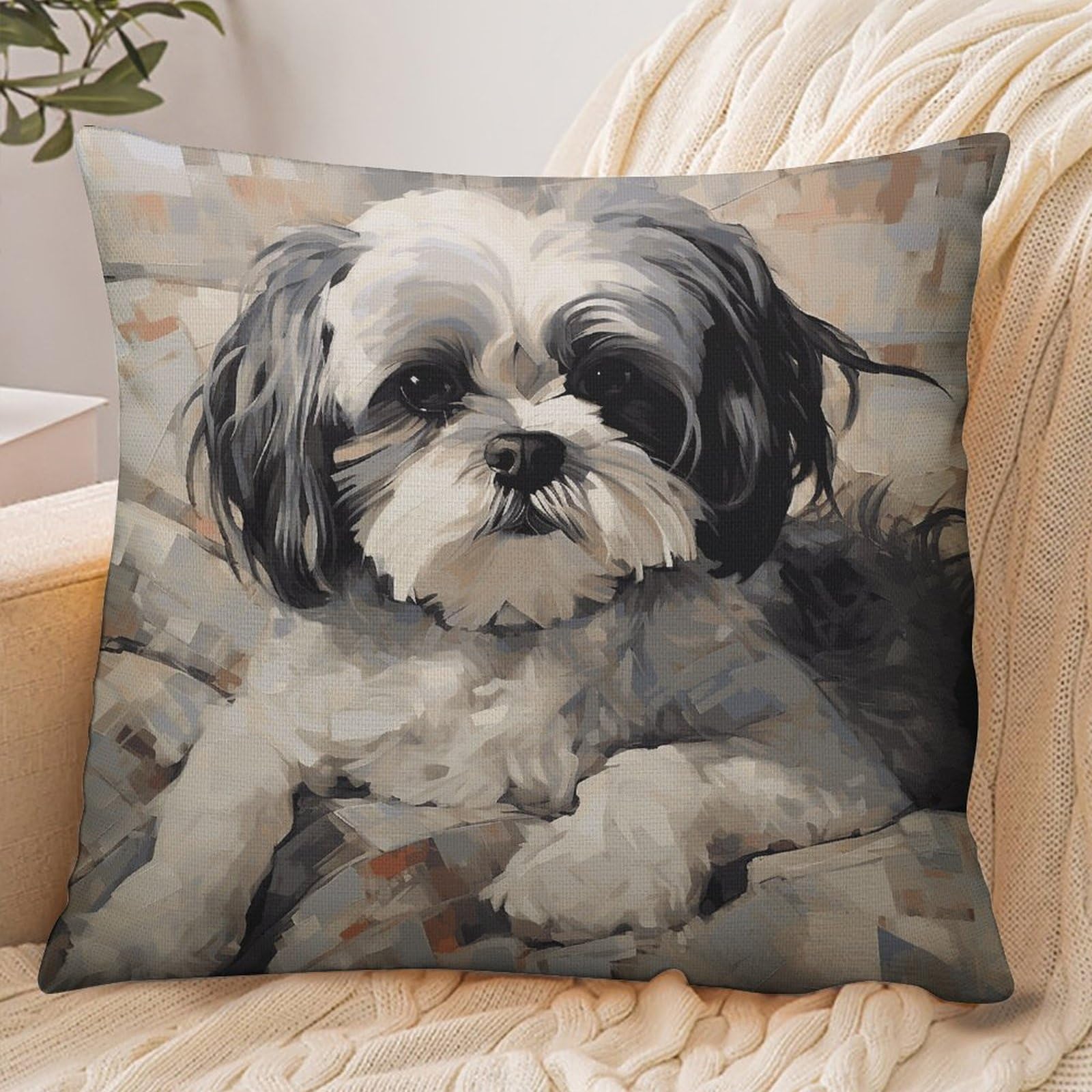 Fekiloot Style Shih Tzu Pillowcase Pillow Sham Pillow Case