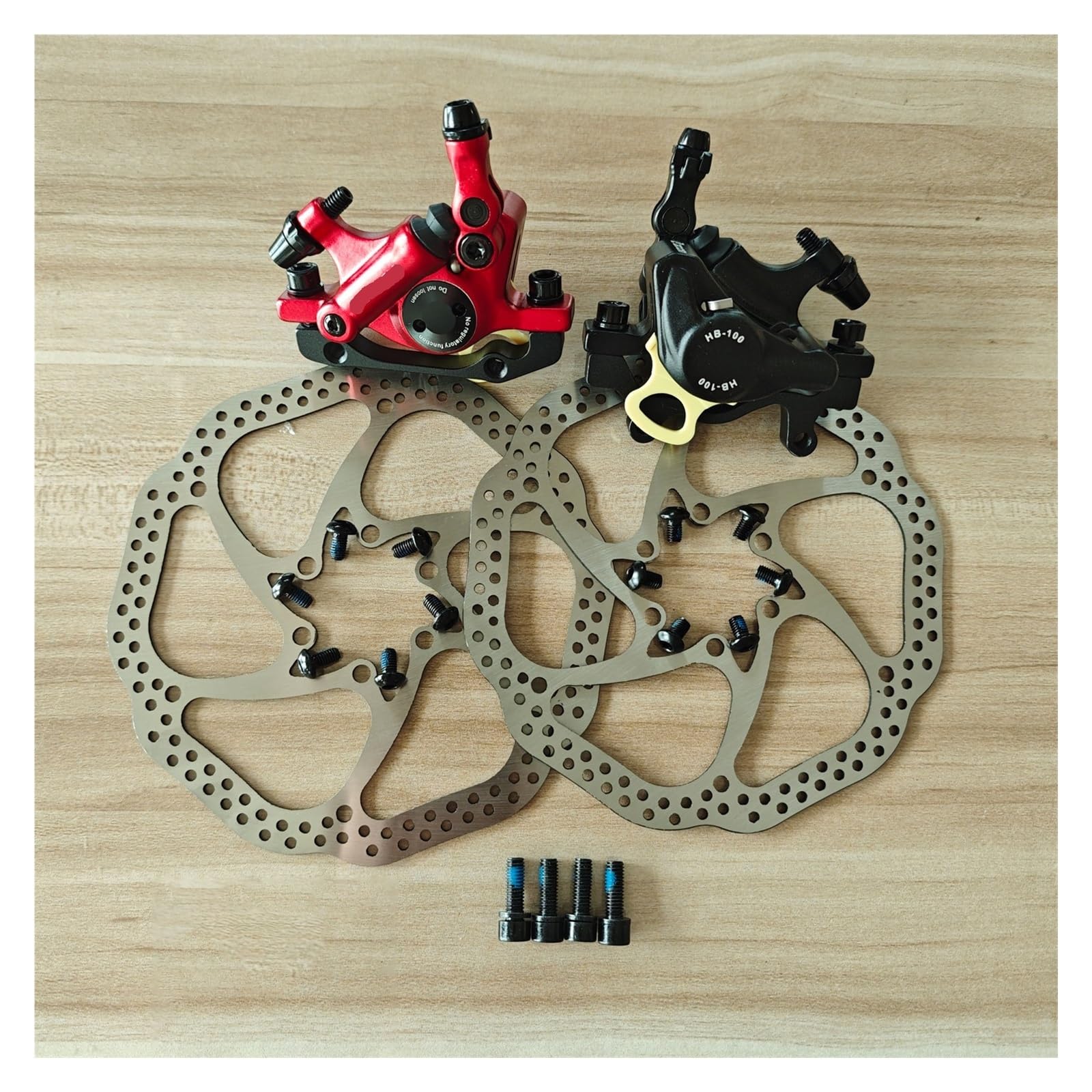 Juego de Frenos de Disco hidráulicos Kit de Freno Disco hidráulico tracción línea Alto Rendimiento, Pinzas traseras Delanteras pistón Dual, rotores 160 mm
