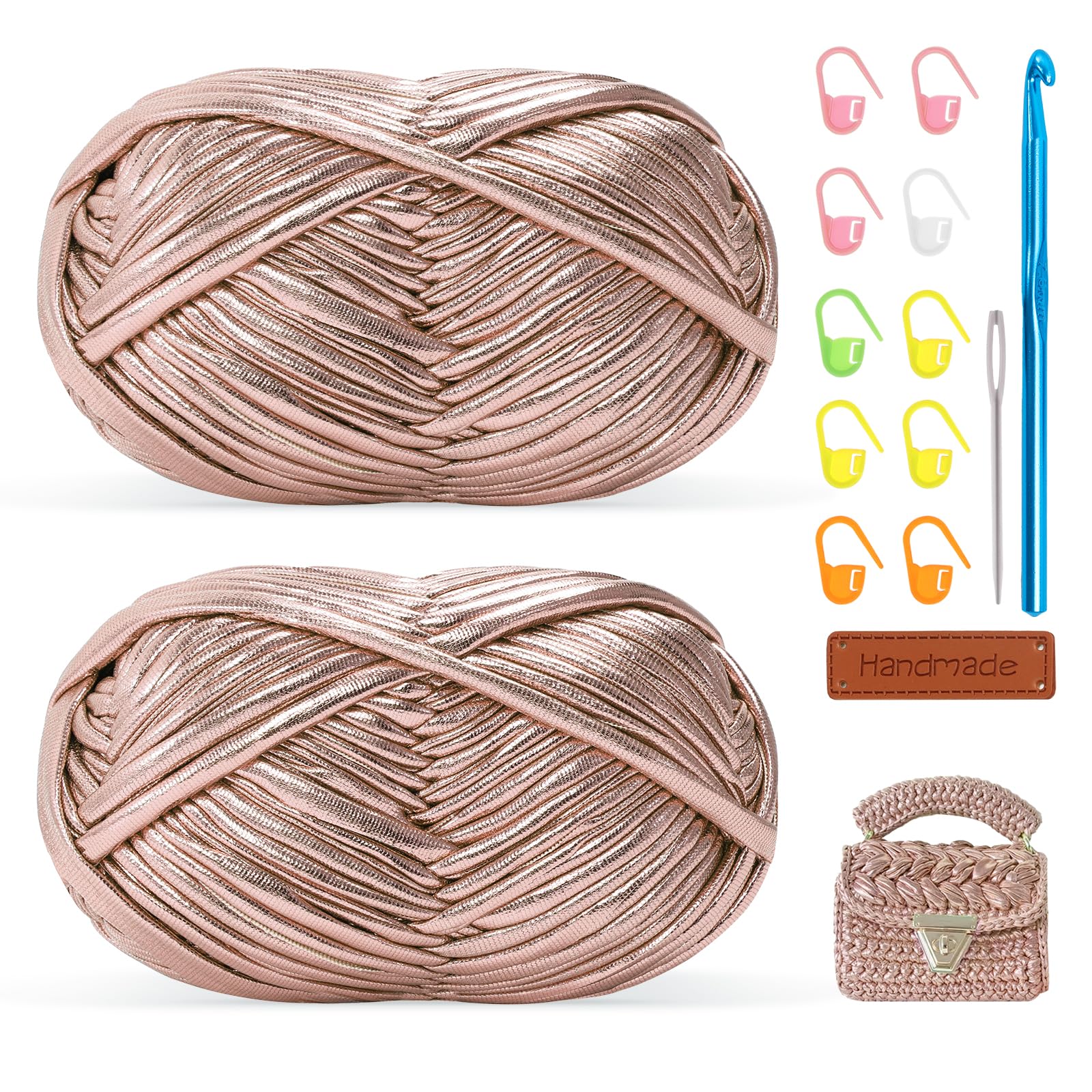 BATELO Lot De 2 Pelotes De Fil à Crochet Pour T-shirt Pour Sacs