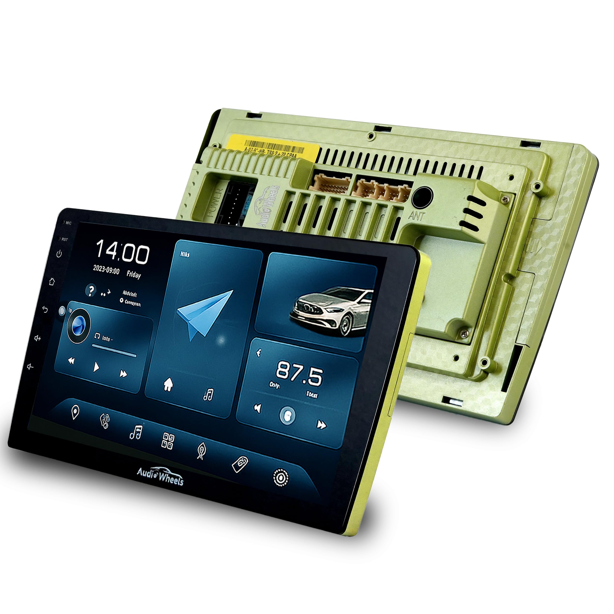 Audio Wheels Wireless CarPlay & Multimedia Auto 10-Inch 1280P Car Android Display with Gorilla Glass | Android 13 | TS-9 Processor | 2GB RAM & 32GB ROM for Seamless Connectivity (10 Inch)-image-48