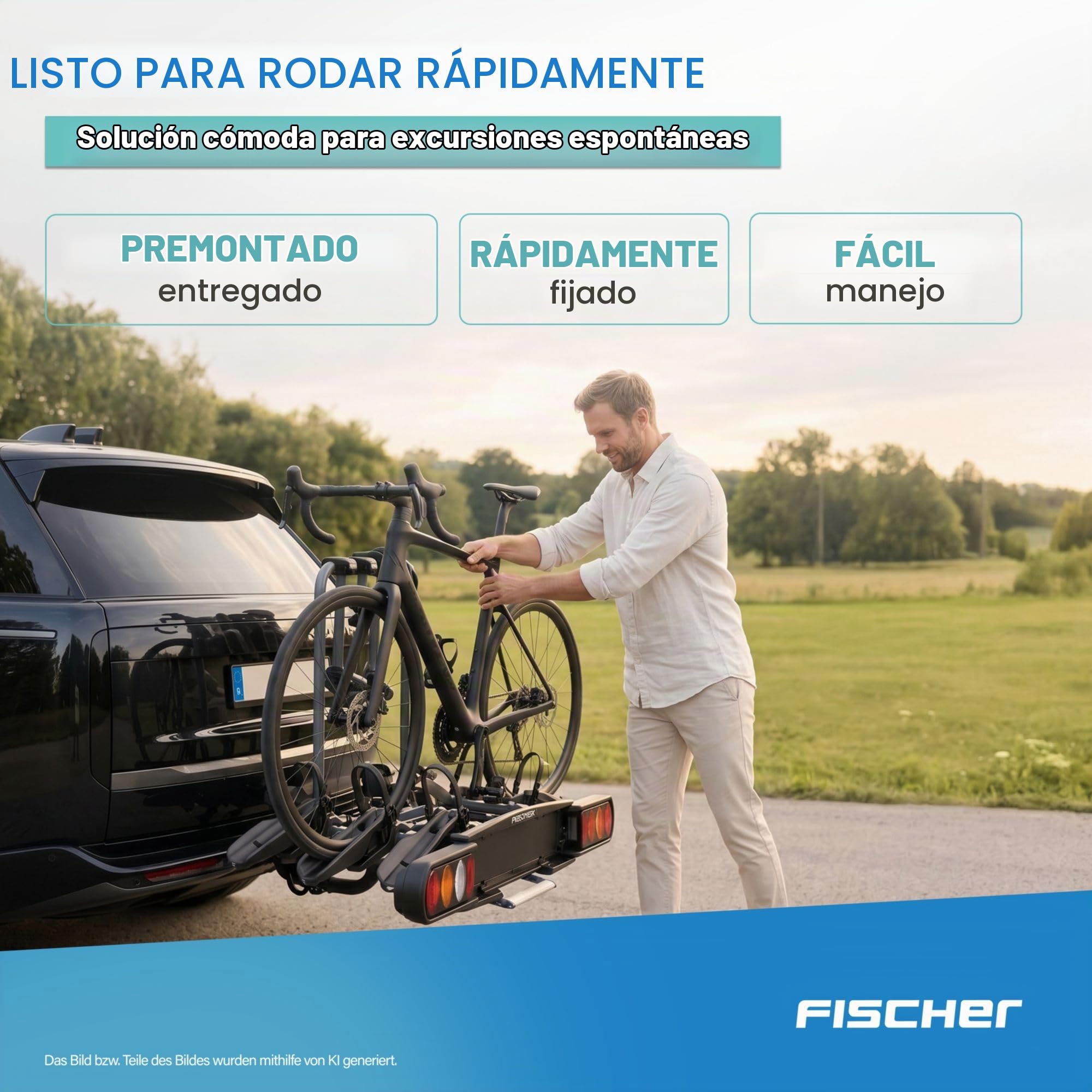 Fischer 10443 ProlineEvo 3 - Portabicicletas de Embrague