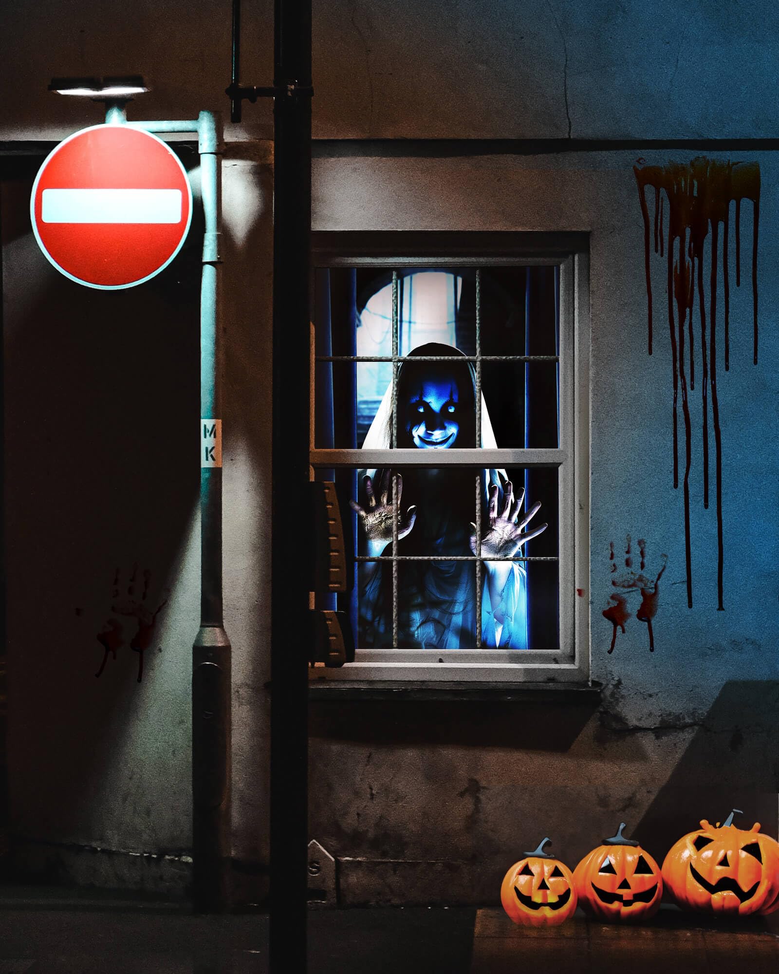 2er Pack Grusel-Gespenster Für Fenster - Halloween Hochzeitspaar Deko