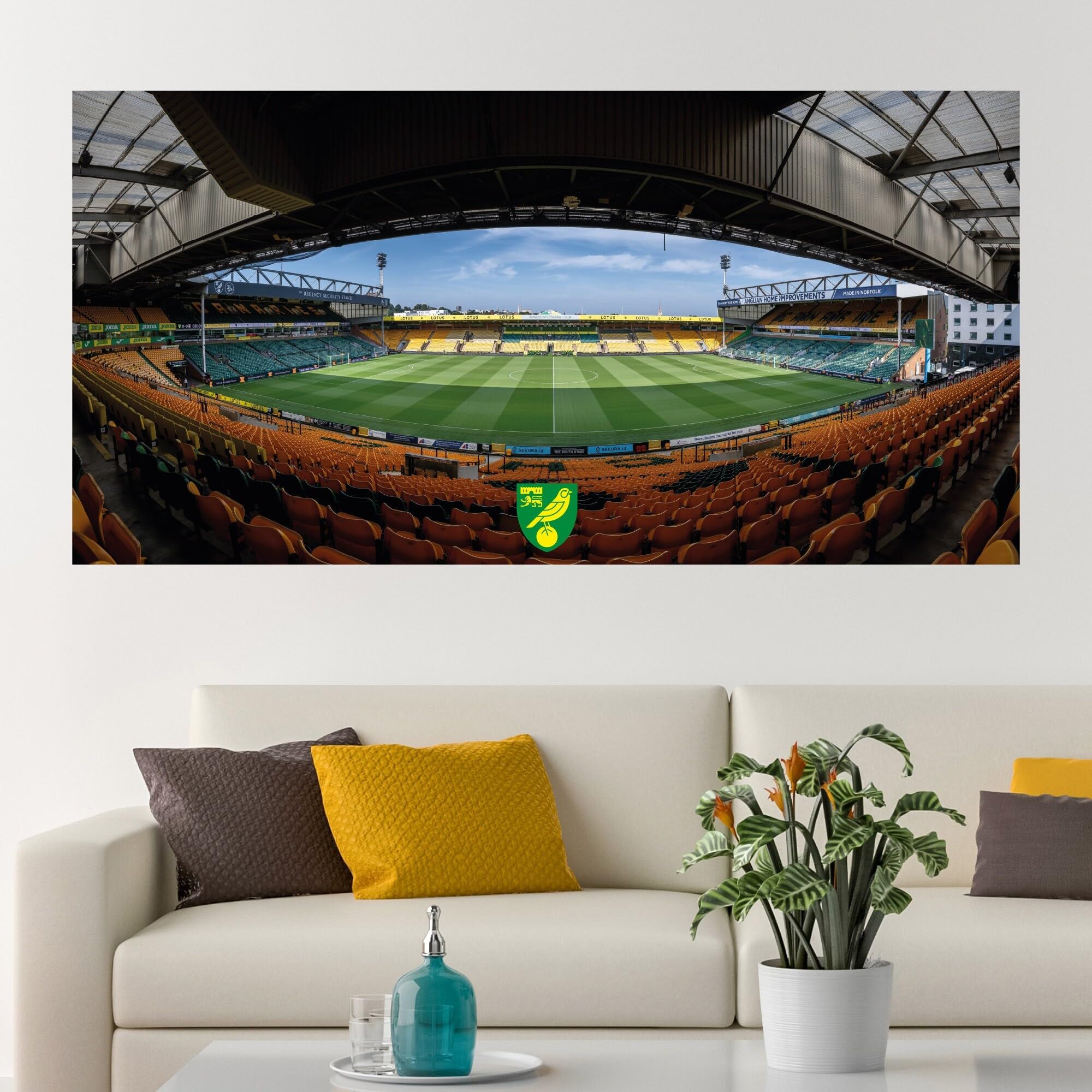 Norwich City Carrow Road Wall Mural Sticker (90cm x 45cm)