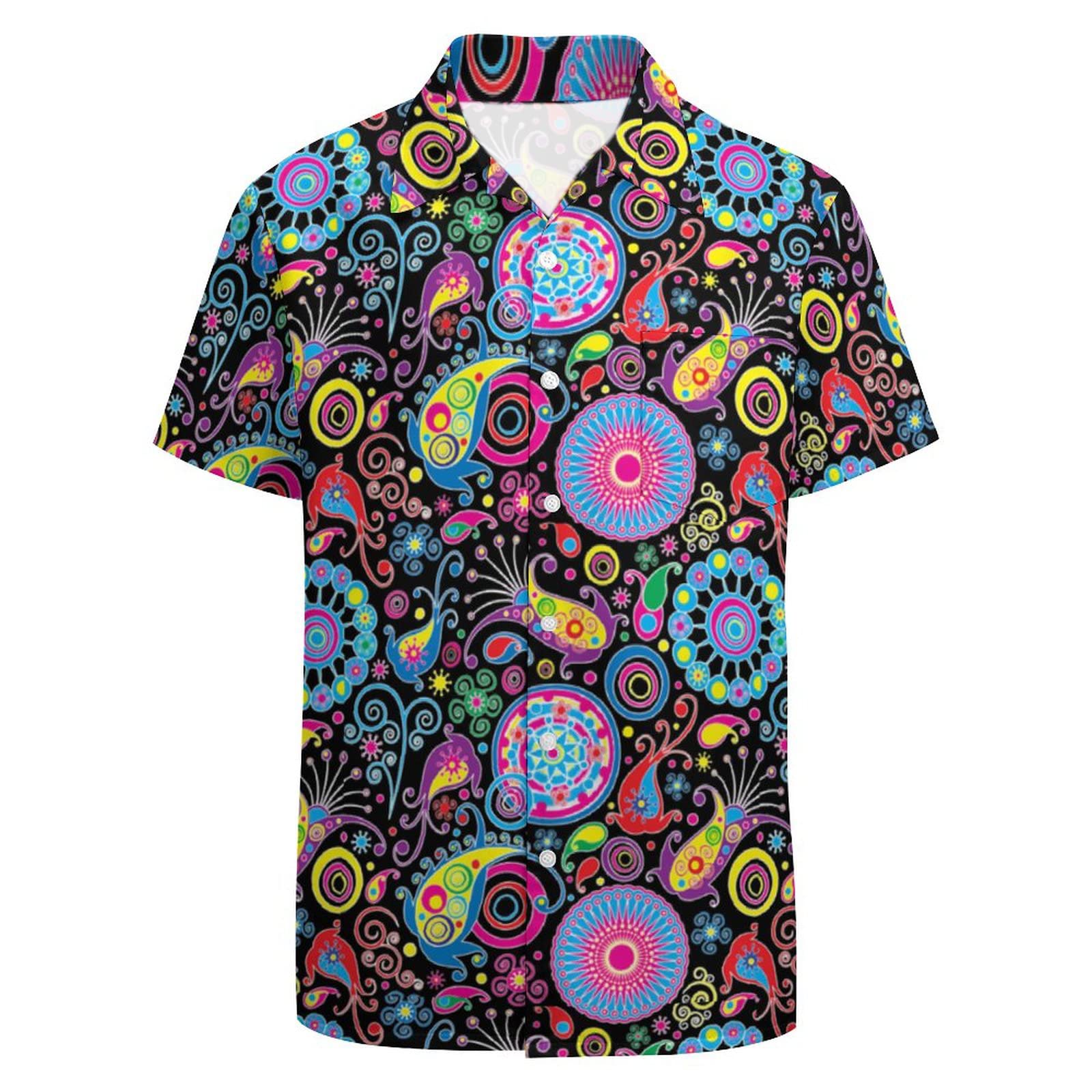 Larsd Men's 70S Paisley 80S Shirts For : 90S Vintage Retro Hawaiian Beach Shirt, Xxxxxl