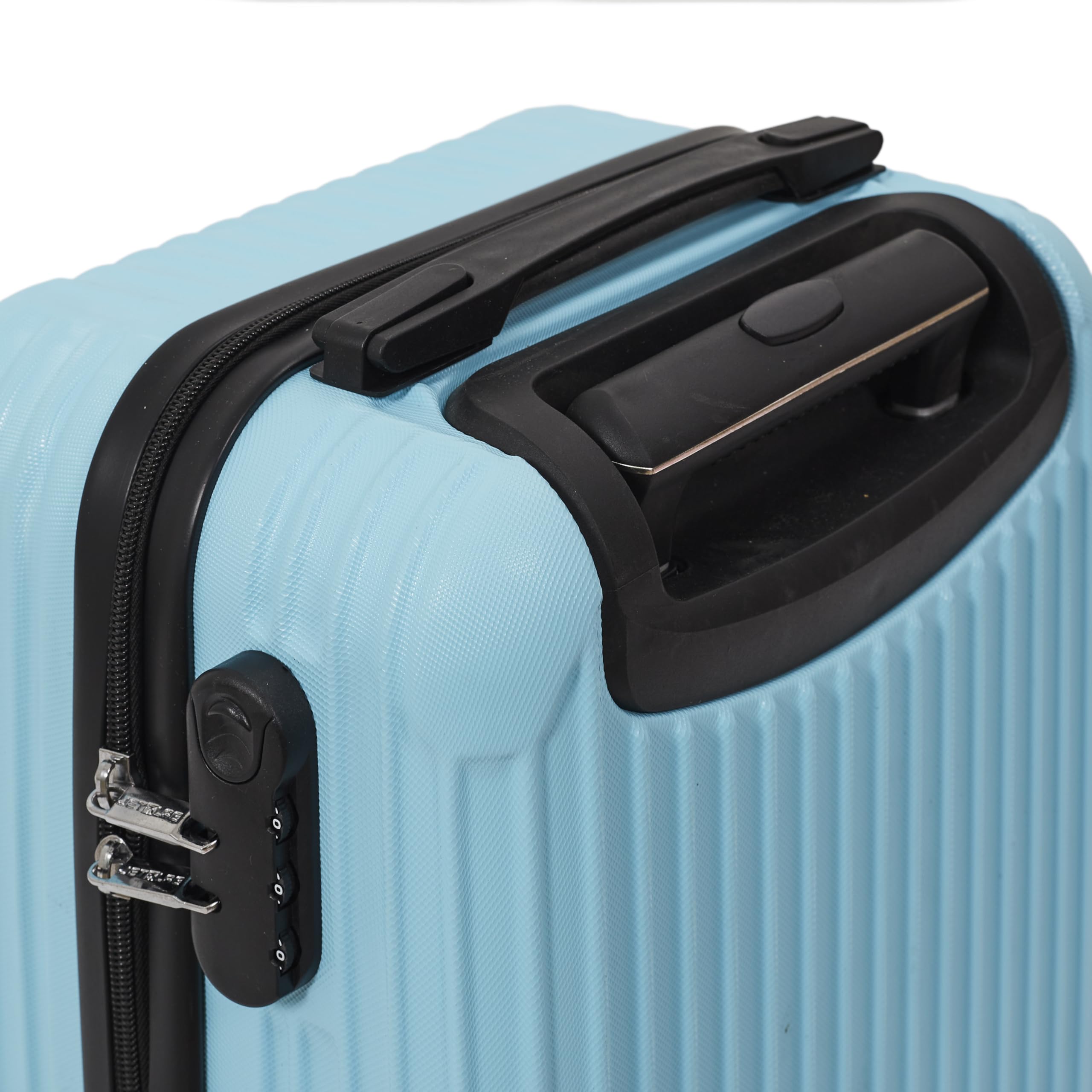 JET LAG, Set of 3 Rome Suitcases 36L 60L 86L, Elegant and Modern Design, Optimal Storage Capacity, Robust and Durability, Carrying Comfort, Blue