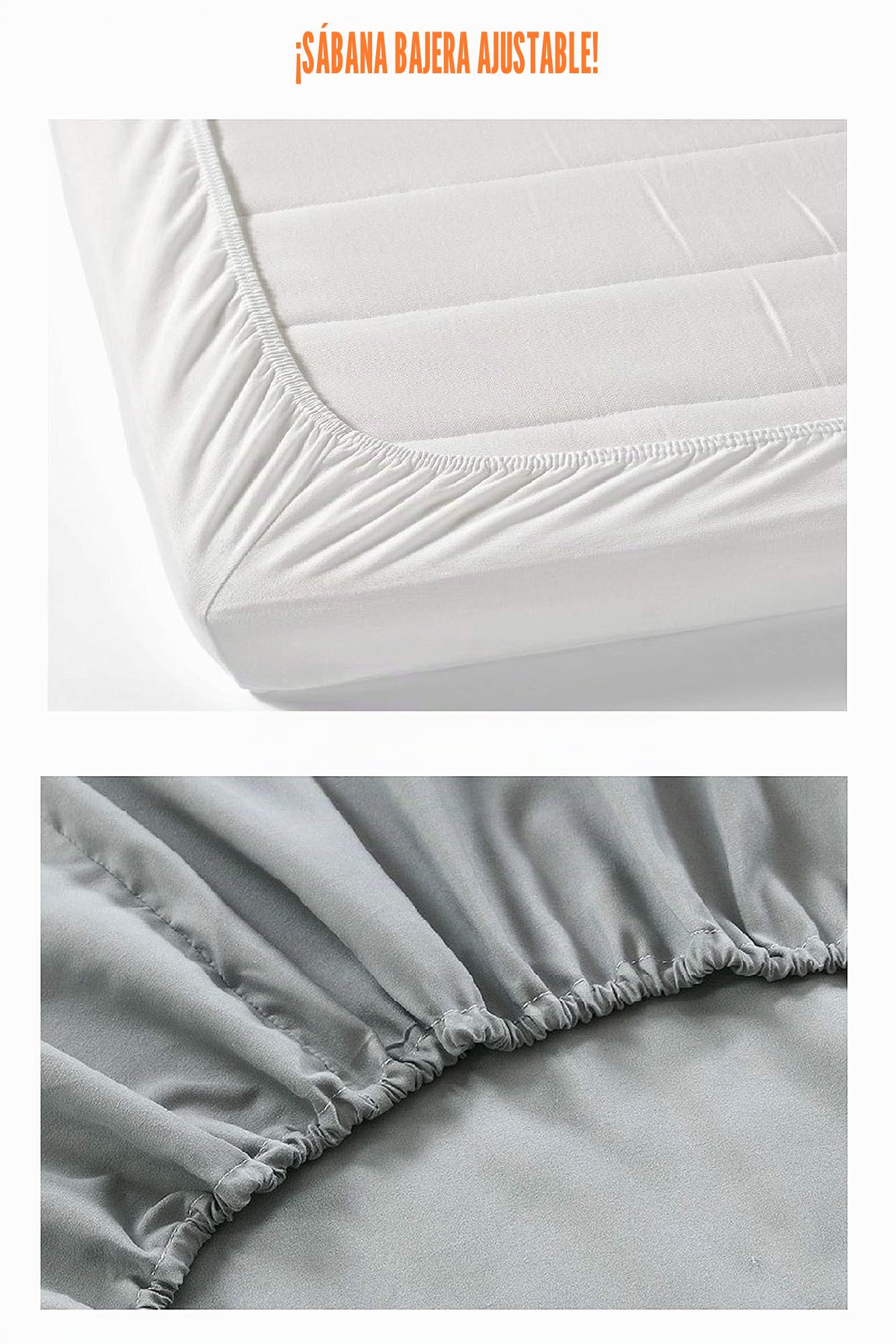 Elegant Comfort Sábana Bajera de 1 Pieza de Calidad hotelera, Microfibra Suave de 1500 Hilos de Calidad egipcia, Bolsillo Profundo de hasta 16 Pulgadas, Resistente a Las Arrugas y a la decoloración,