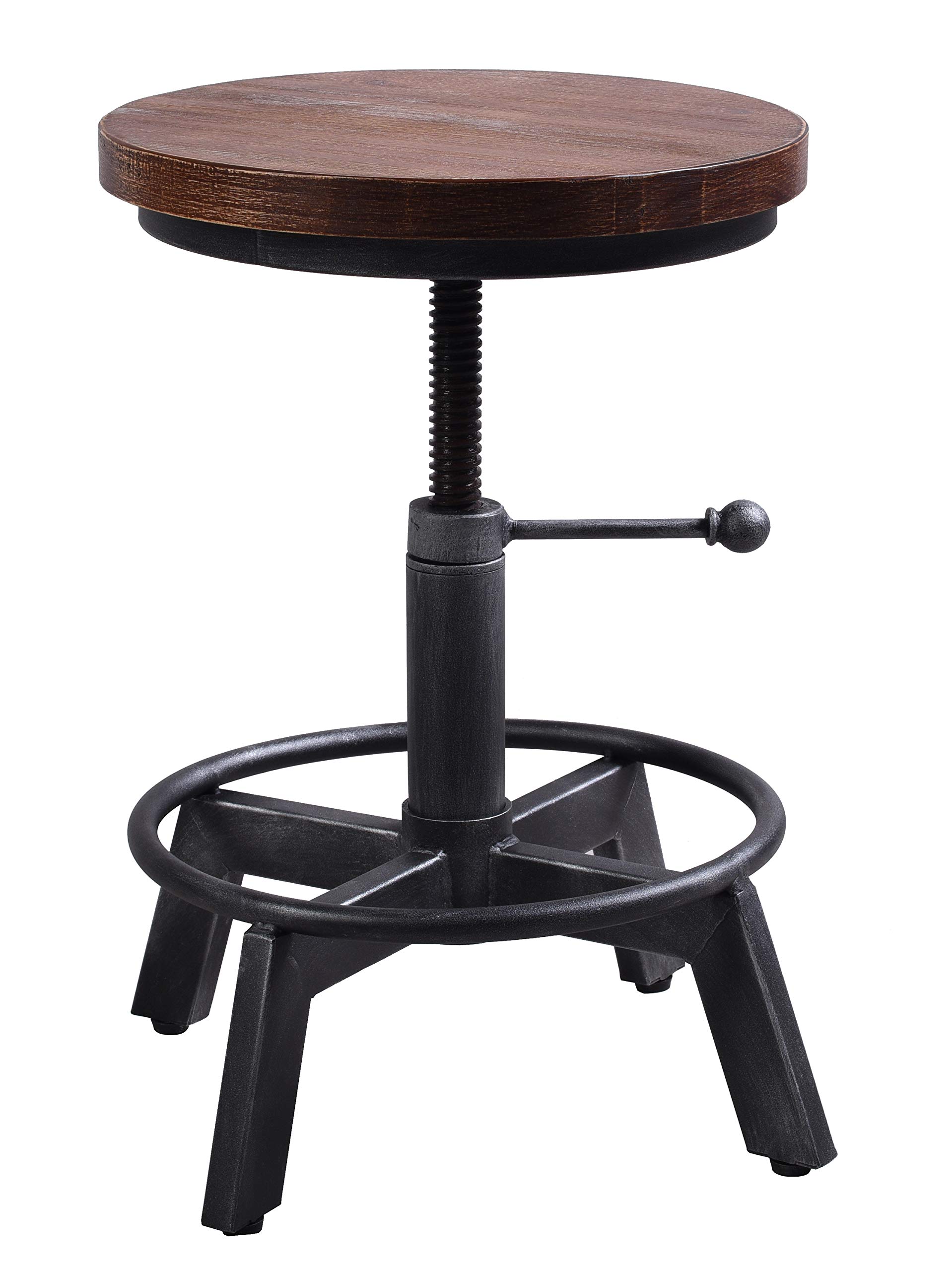 Lokkhan Vintage Industrial Swivel Bar Stool Counter Height