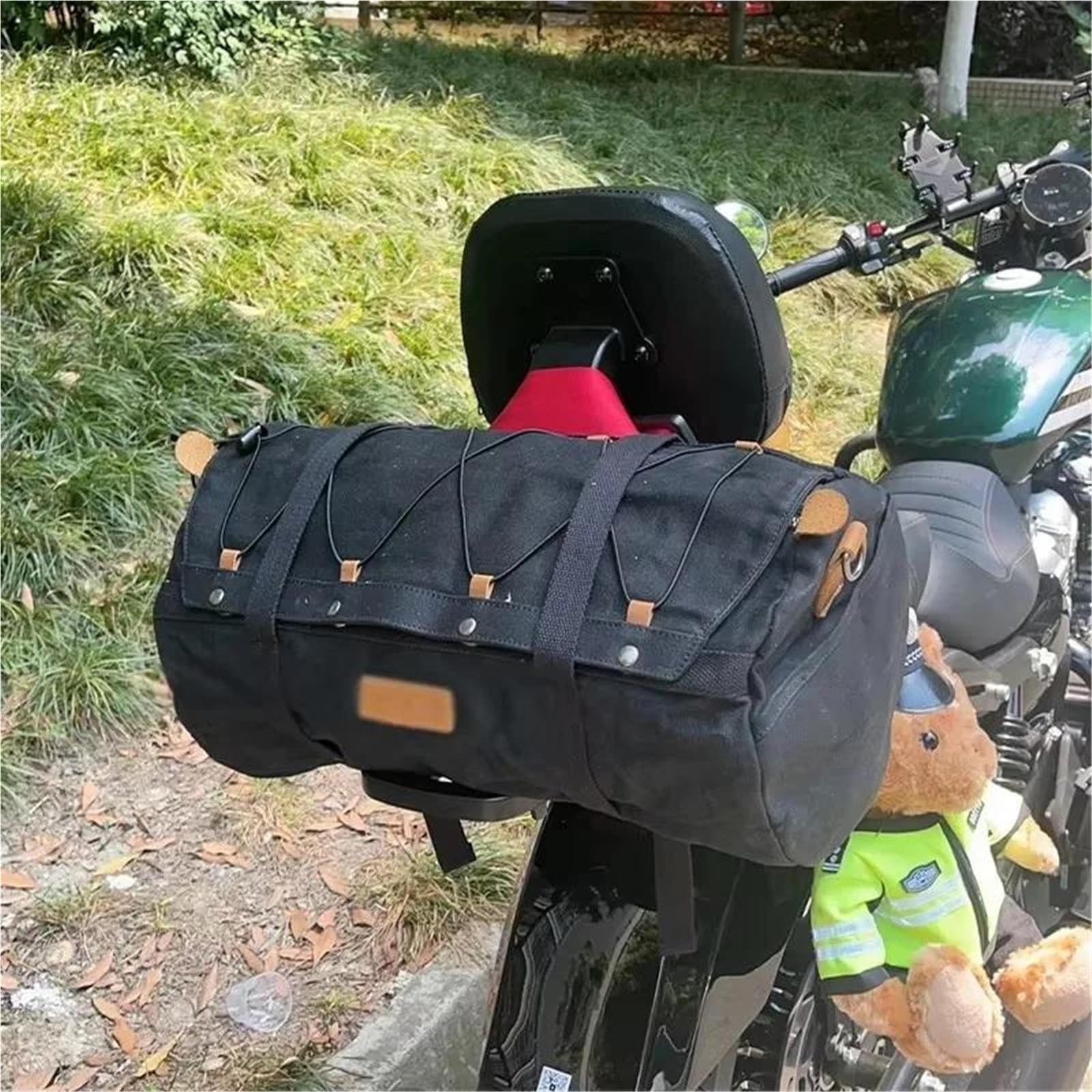Moto Selle Bagagli Portabagagli Borsa Da Viaggio Portaoggetti Per Moto,(Black)