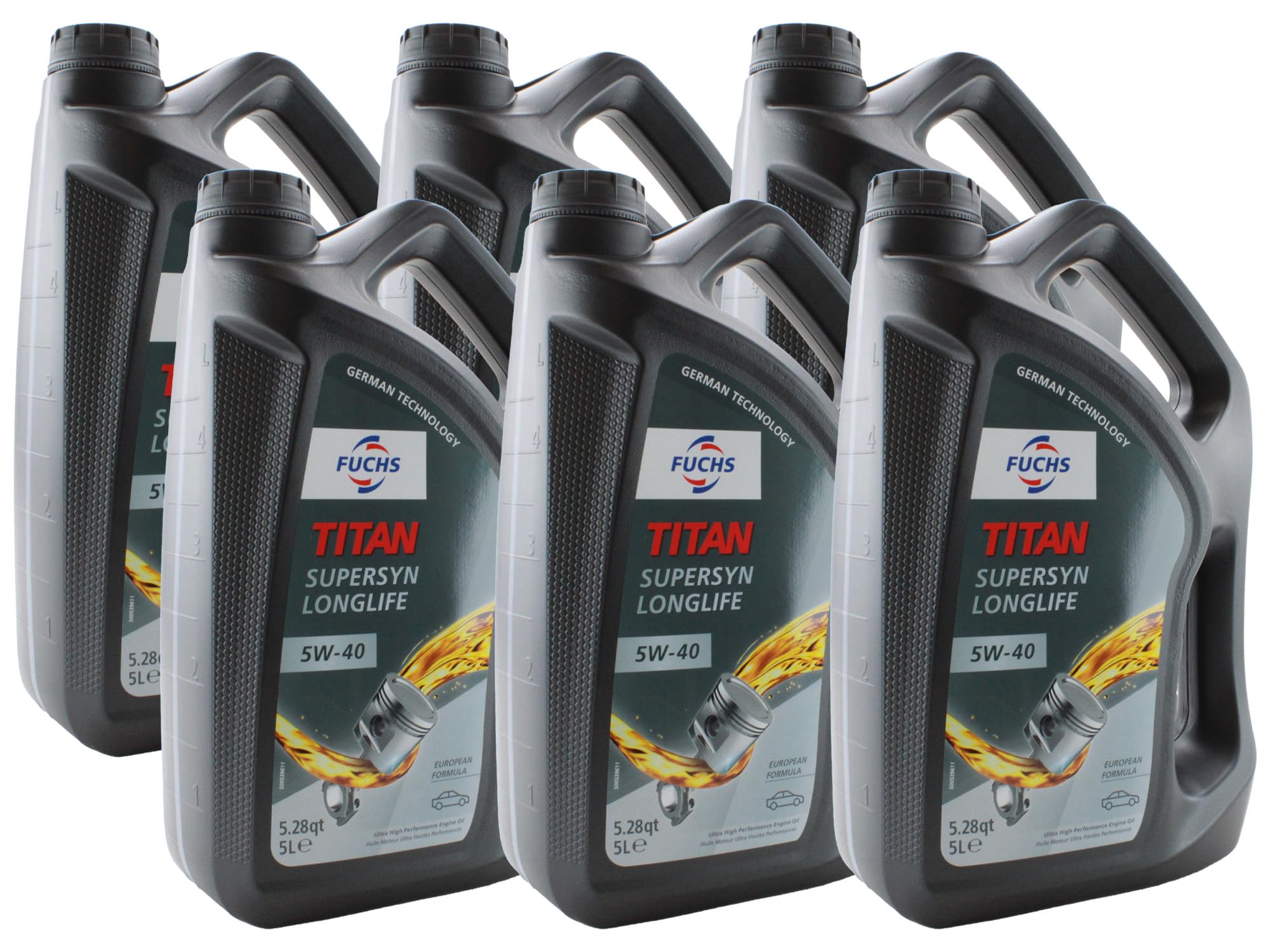 Fuchs 30 Liter TITAN SUPERSYN LONGLIFE SAE 5W-40 Engine Oil (6 x 5L)