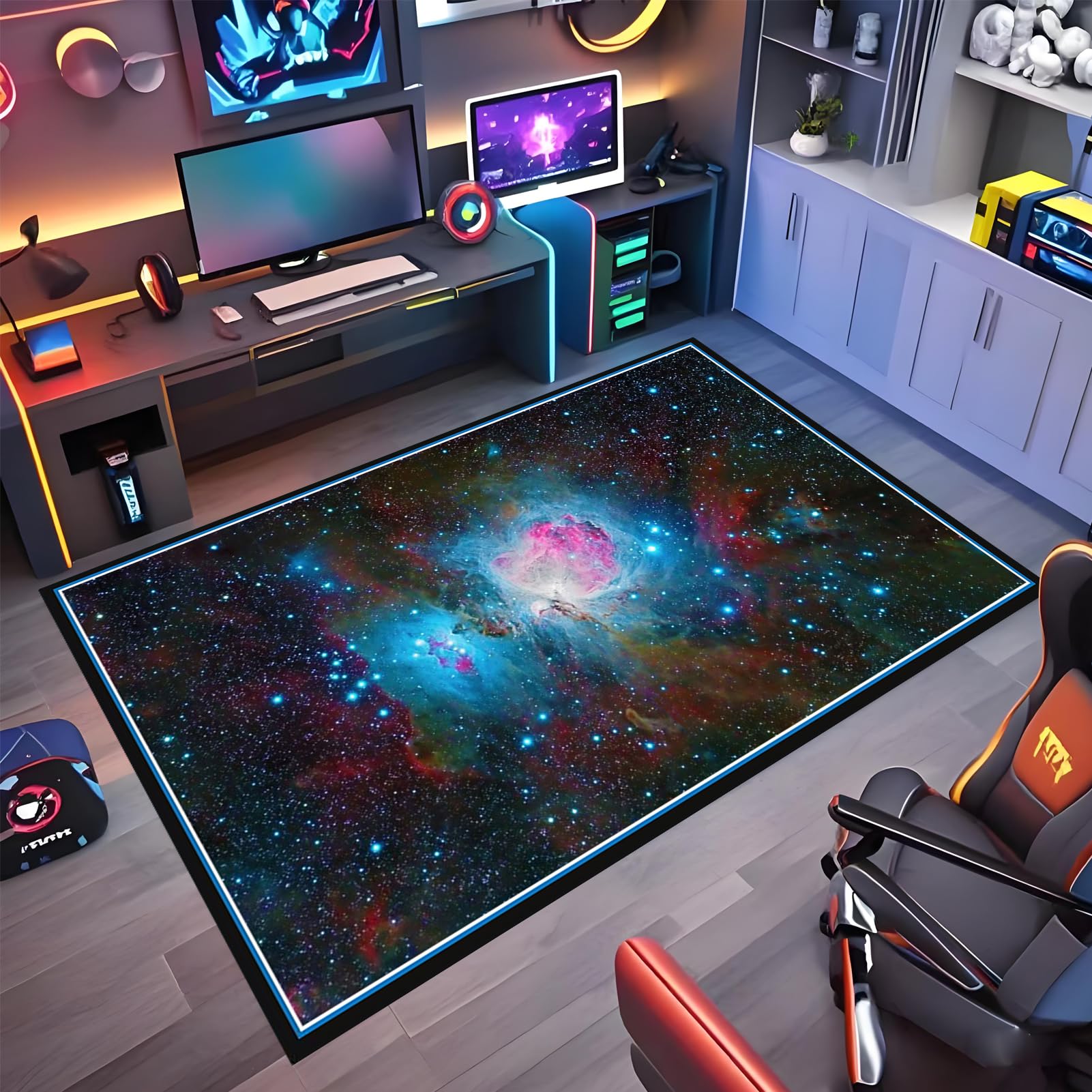 Wuzqju Gaming Chair Mat Non Slip 90 x 120 cm Chair Mat Office Chair Mat for Hard Floor Gaming Chair Mat Low Pile Desk Chair Mat Multi-Purpose Hard Floor Protector Chair Mats for Home and Office