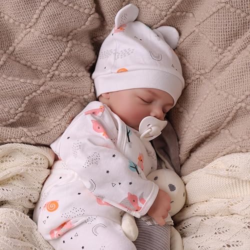 Miniatura 5 de BABESIDE Muñecas de bebé recién nacidas realistas de 17 pulgadas con cuerpo suave y accesorios posables, regalo para niños a partir de 3 años, juego