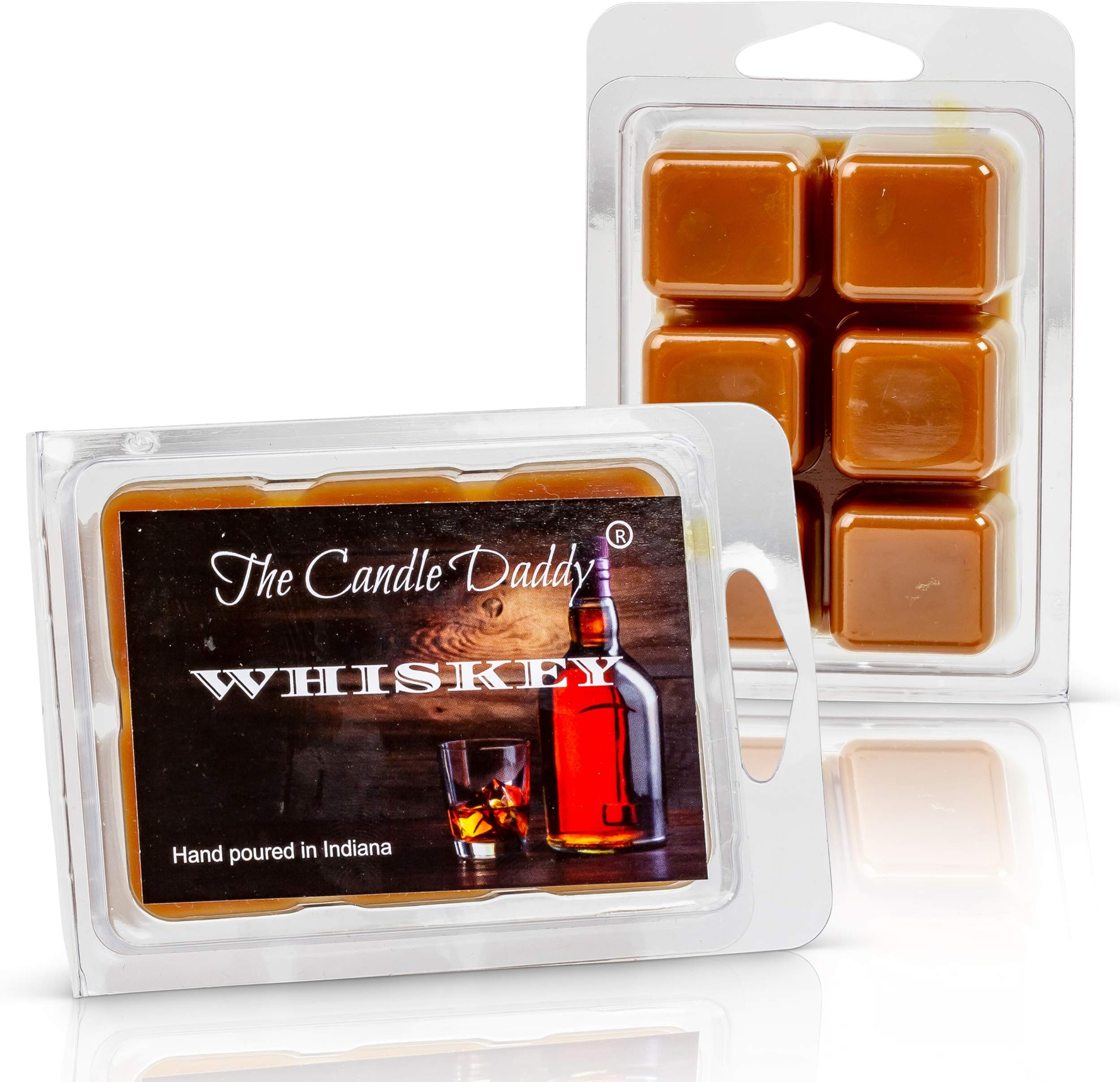Whiskey (Bourbon) Scented Melt- Maximum Scent Wax Cubes/Melts- 1 Pack -2 Ounces- 6 Cubes