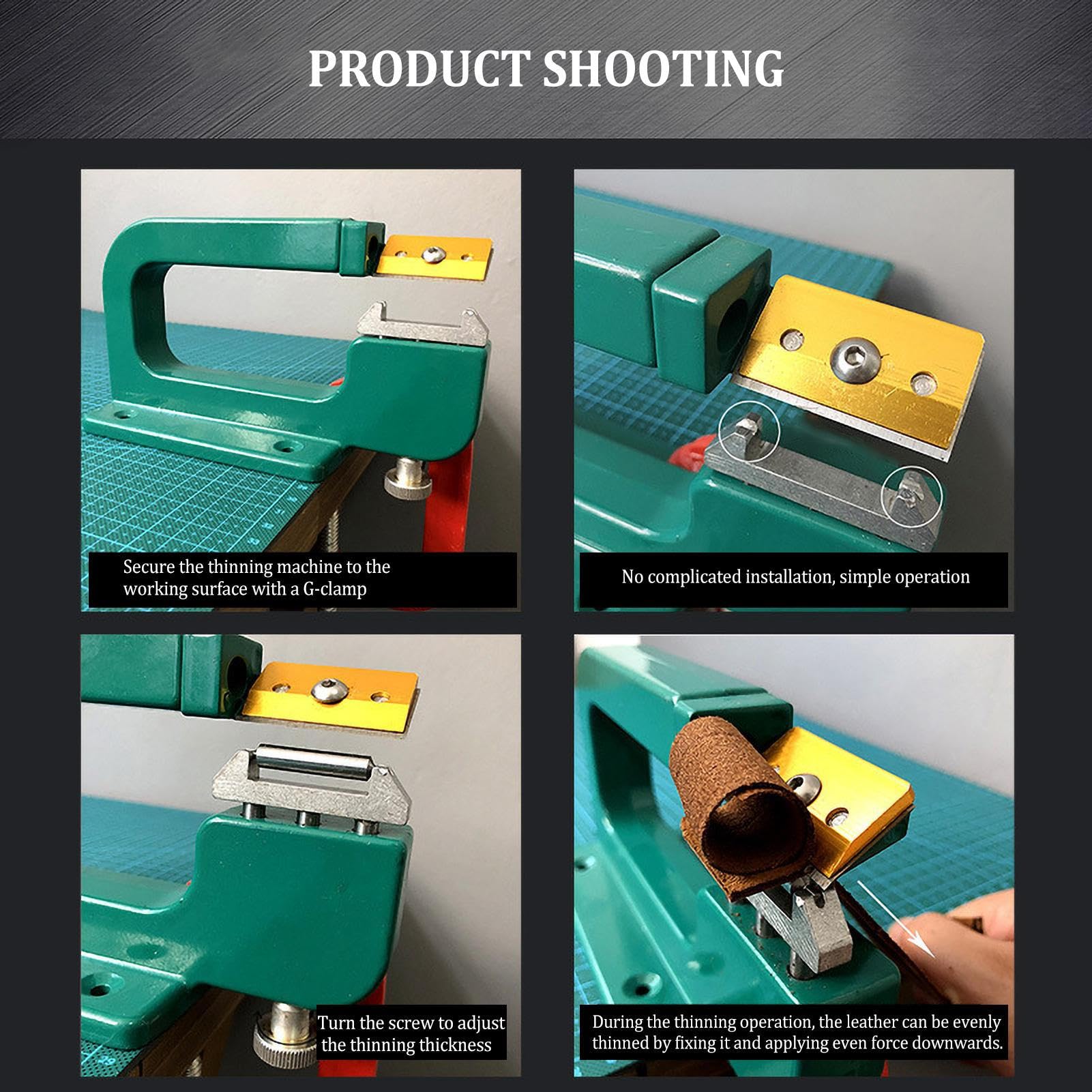 Generico Pelador manual – Herramienta para dividir la piel DIY | Herramienta para la artesanía de cuero | Ideal para dividir, pelar y modelar materiales en laboratorios, aficiones, Pro