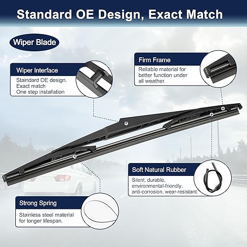 Miniatura 4 de X AUTOHAUX Juego de brazo de limpiaparabrisas trasero para Kia Sorento 2015 2016 2017 2018 2019 2020