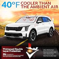 Vista 183 de KAYZT Parasol para parabrisas para Toyota Tacoma 2016-2025, plegable, accesorios de ajuste personalizado para ventana delantera