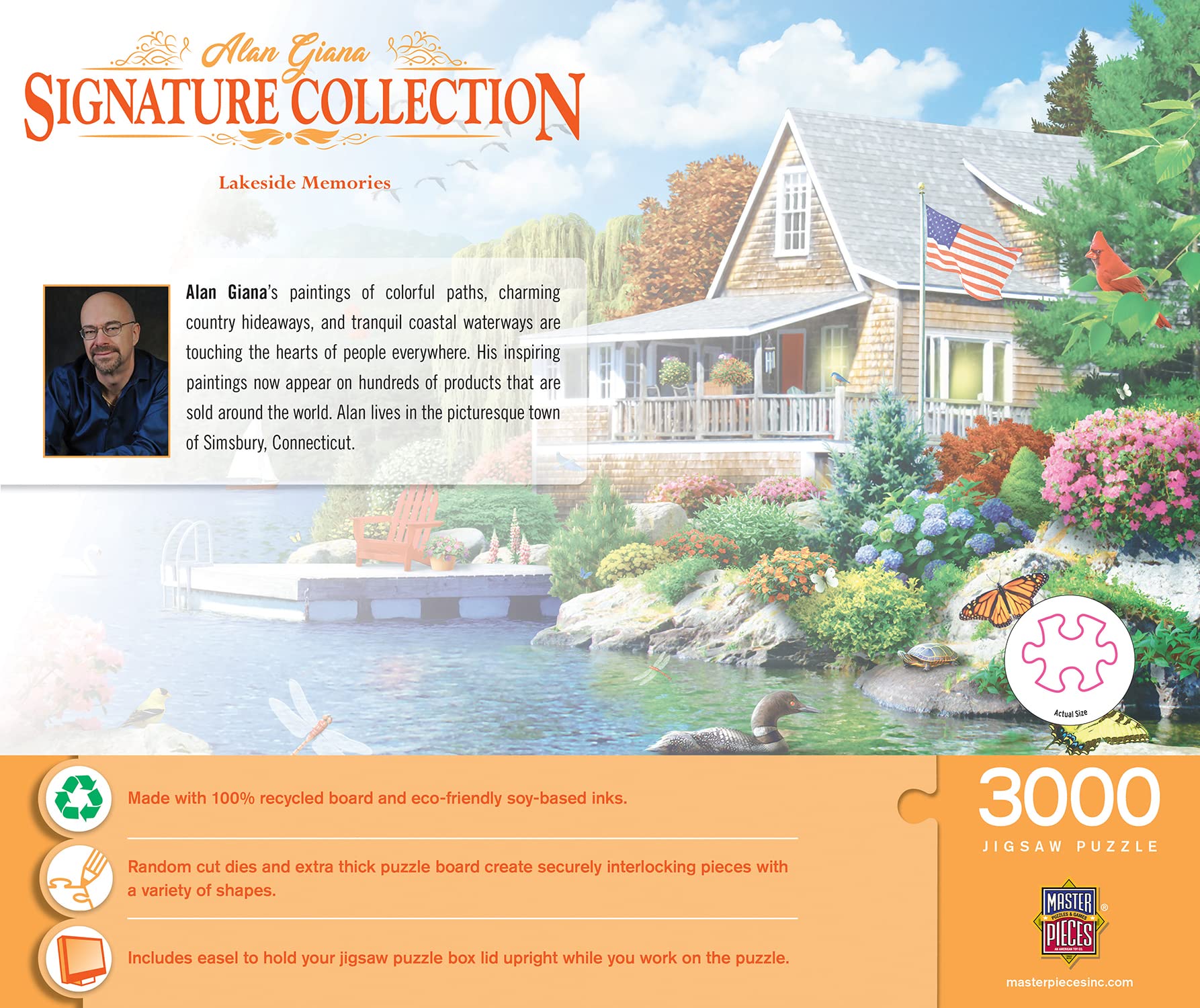 【本日限定26500→25000】 Lake House Romper MasterPieces Quebra-cabeça 3000 peças para adultos - Lakeside