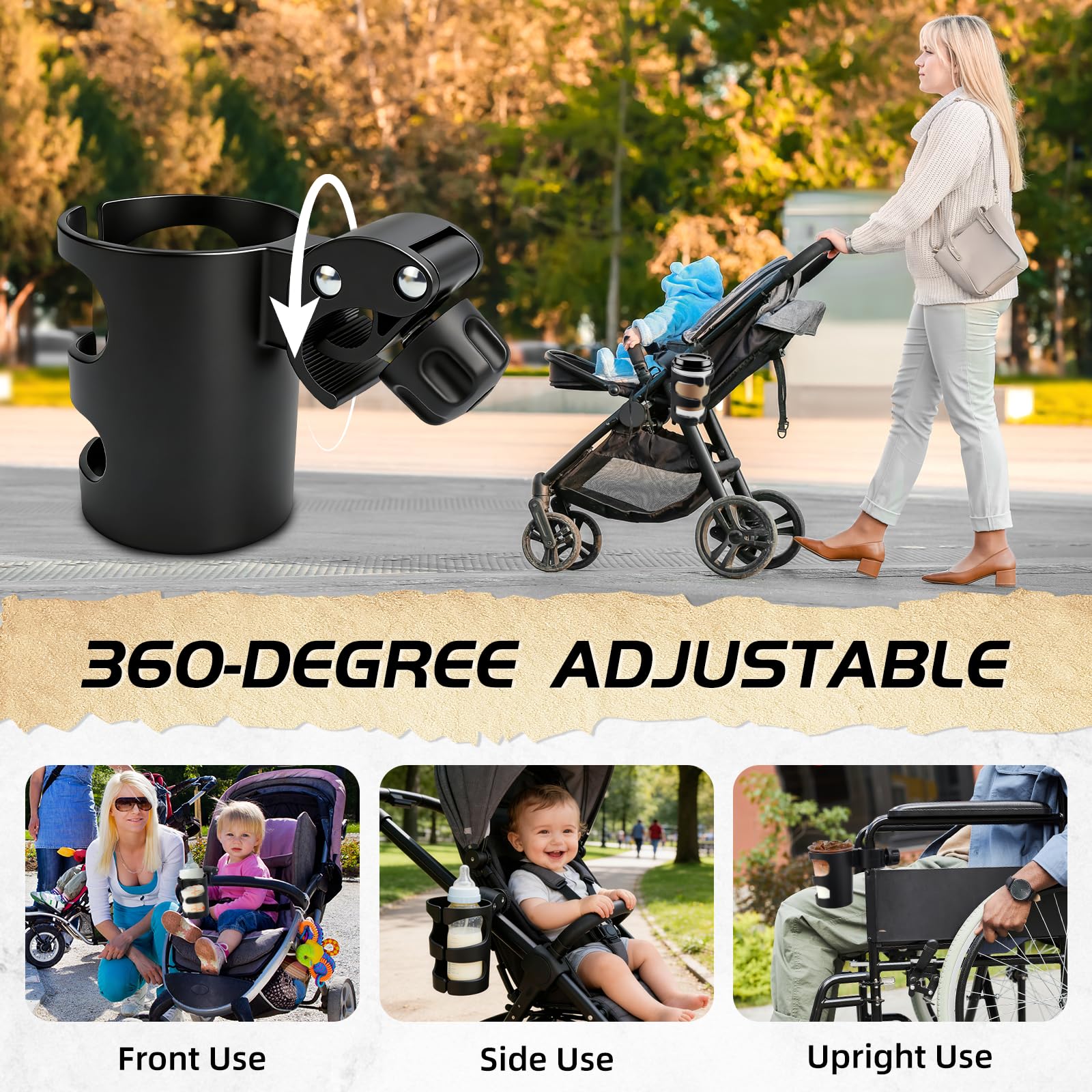 LPZMPZ Getrnkehalter Kinderwagen Getrnkehalter Universal Becherhalter  Kaffeebecher Halterung Flaschenhalter Kinderwagen Cup Holder Kaffeehalter  Getrnke Trinkhalter fr Kinderwagen Rollsthle : Amazon.de: Baby