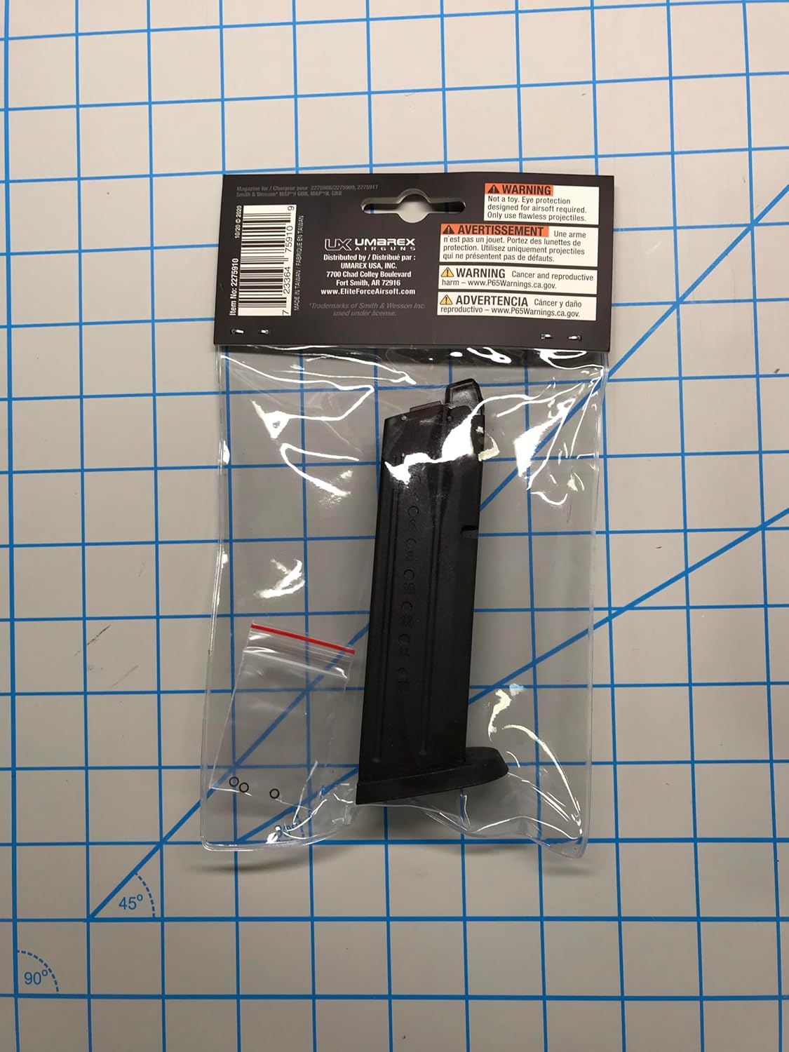 Umarex Smith & Wesson M&P 9 GBB 6mm BB Pistol Airsoft Gun Magazine,Black