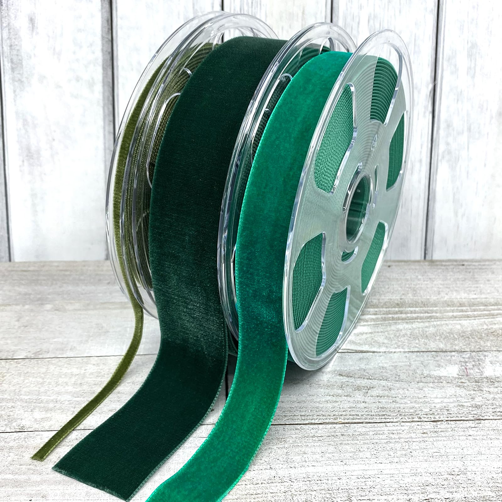 Morex Ribbon 01250/10 – 621 nylvalour Terciopelo Cinta de Nailon, 2 "por 11 Yd, Hunter Verde