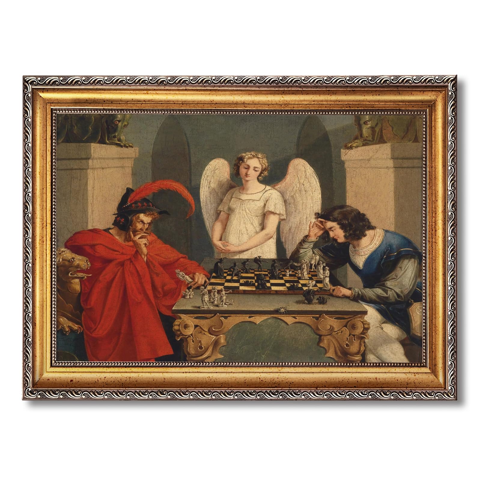 Amazon.com: Faust And Mephistopheles Playing Chess Poster Vintage