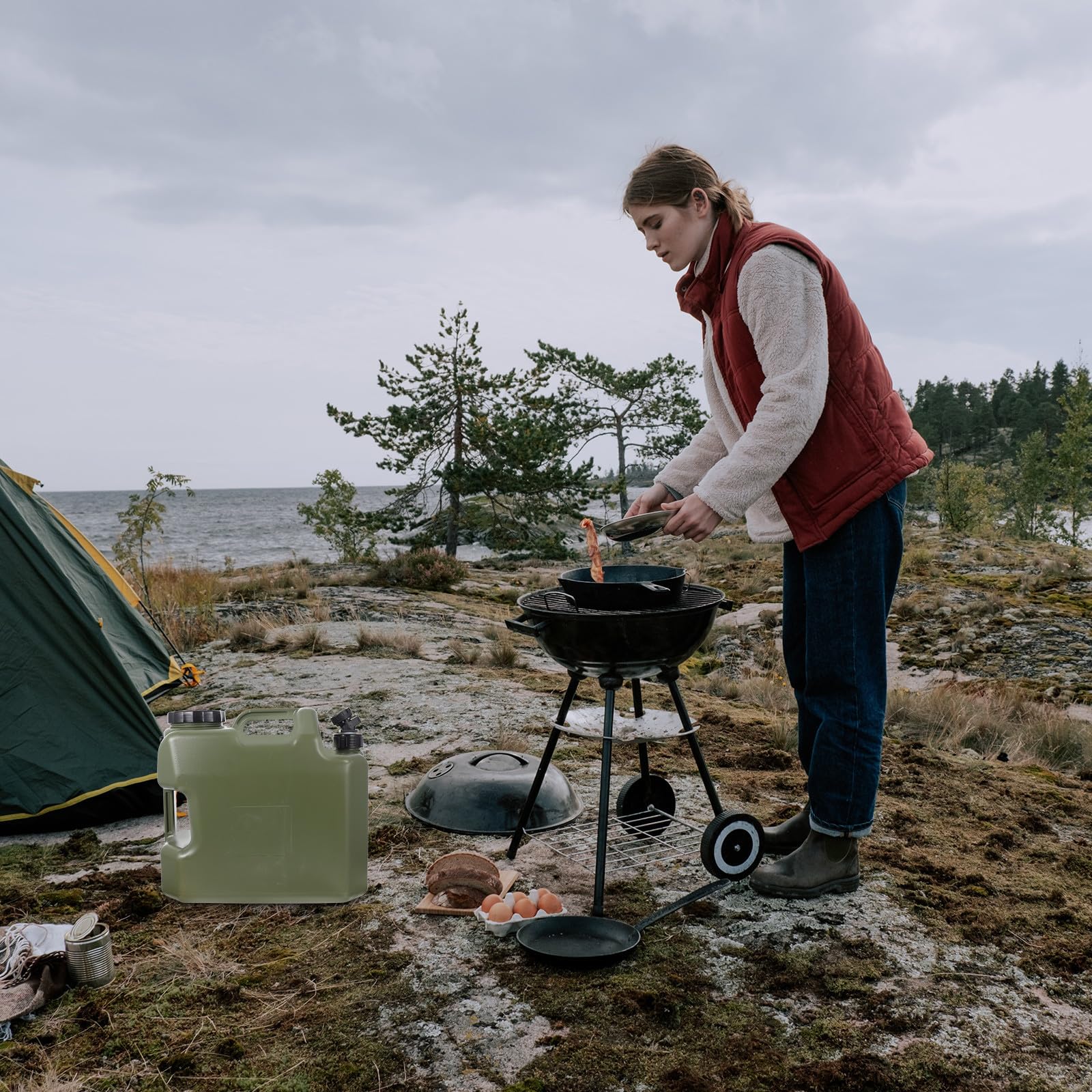 Tragbarer Wasserbehälter mit Griff 18l Pe für Camping und Jagd
