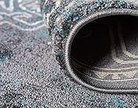 Vista 6 de Unique Loom Aurora Collection - Alfombra de área de transición abstracta con diseño abstracto del suroeste botánico, 2 pies 7 pulgadas x 10 pies