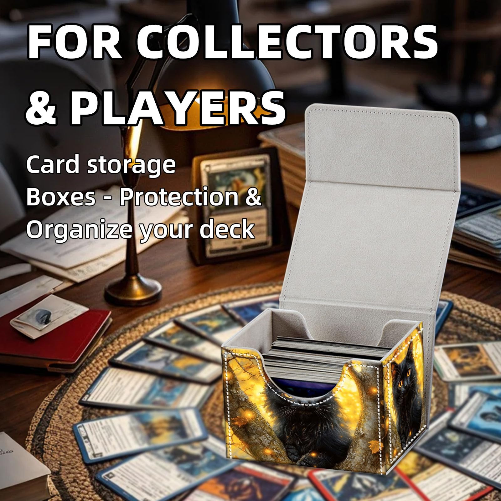 Amazon.com: DISUOFEART Trading Card Storage Box, Holds 100+ for