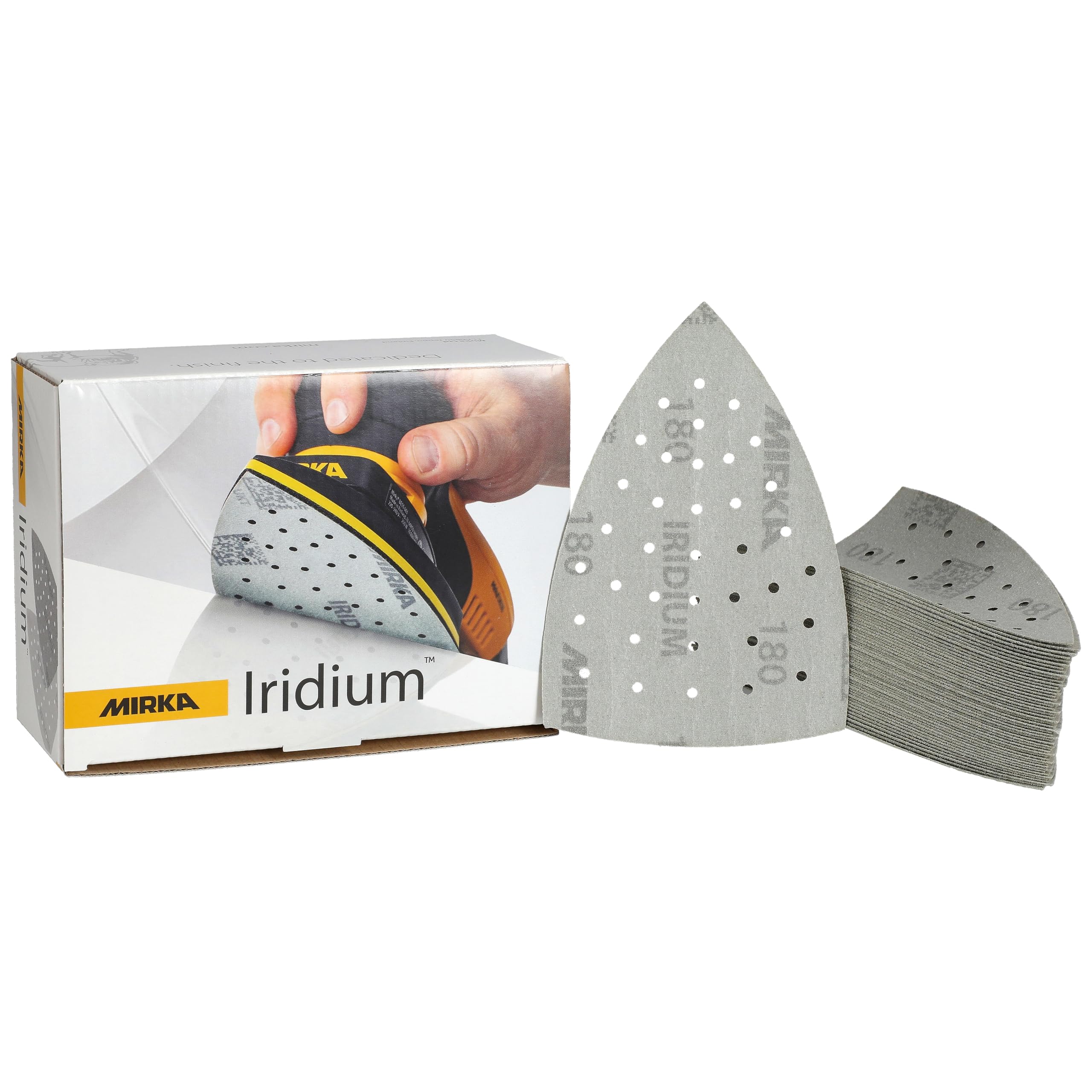 Mirka Iridium Sanding Triangle Premium Sandpaper 100x152mm Grit 180 50pcs
