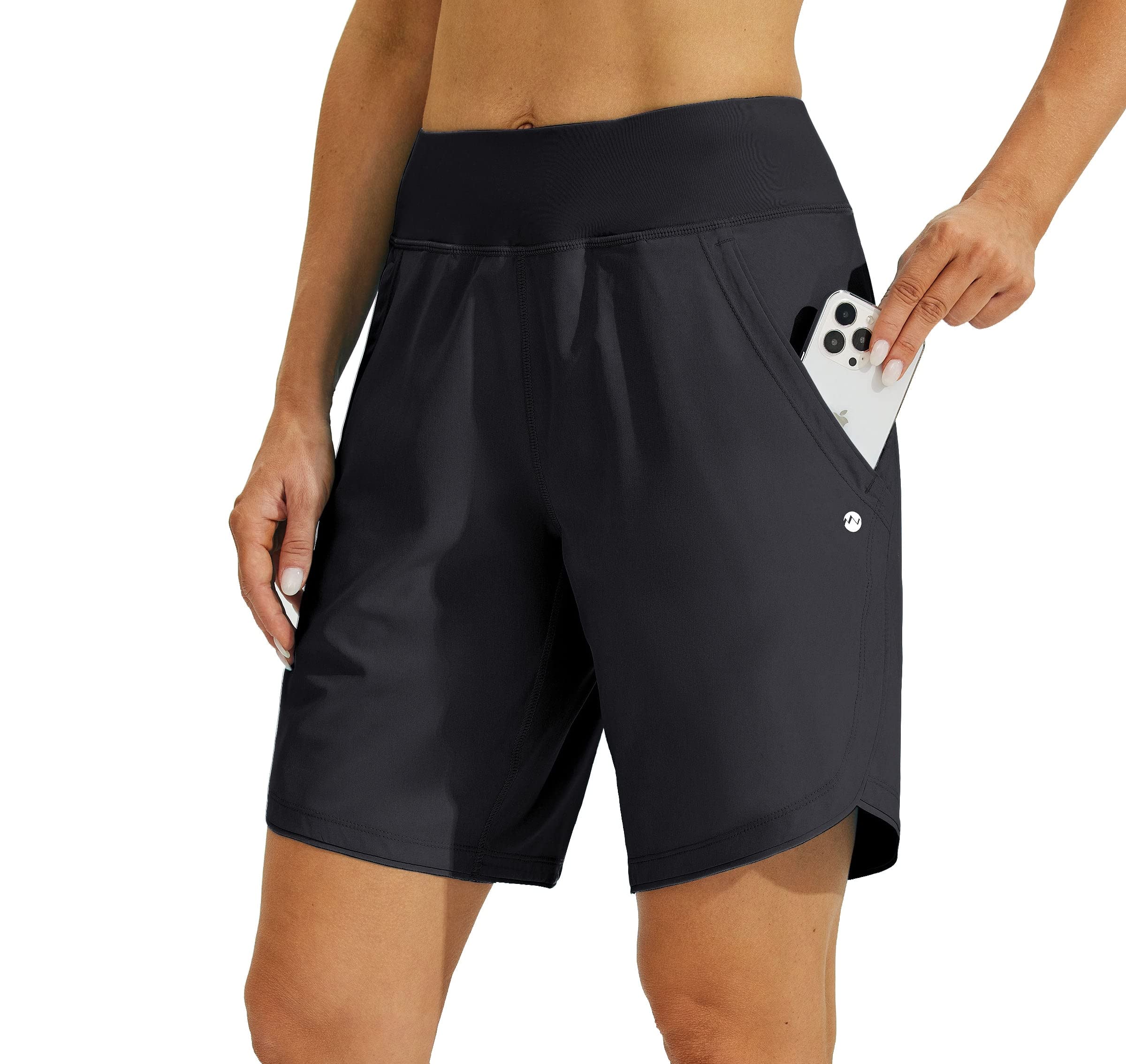 WillitWomen's 5" Swim Board Shorts Quick Dry Beach Swimming Shorts UPF 50+ High Waisted Liner Pockets