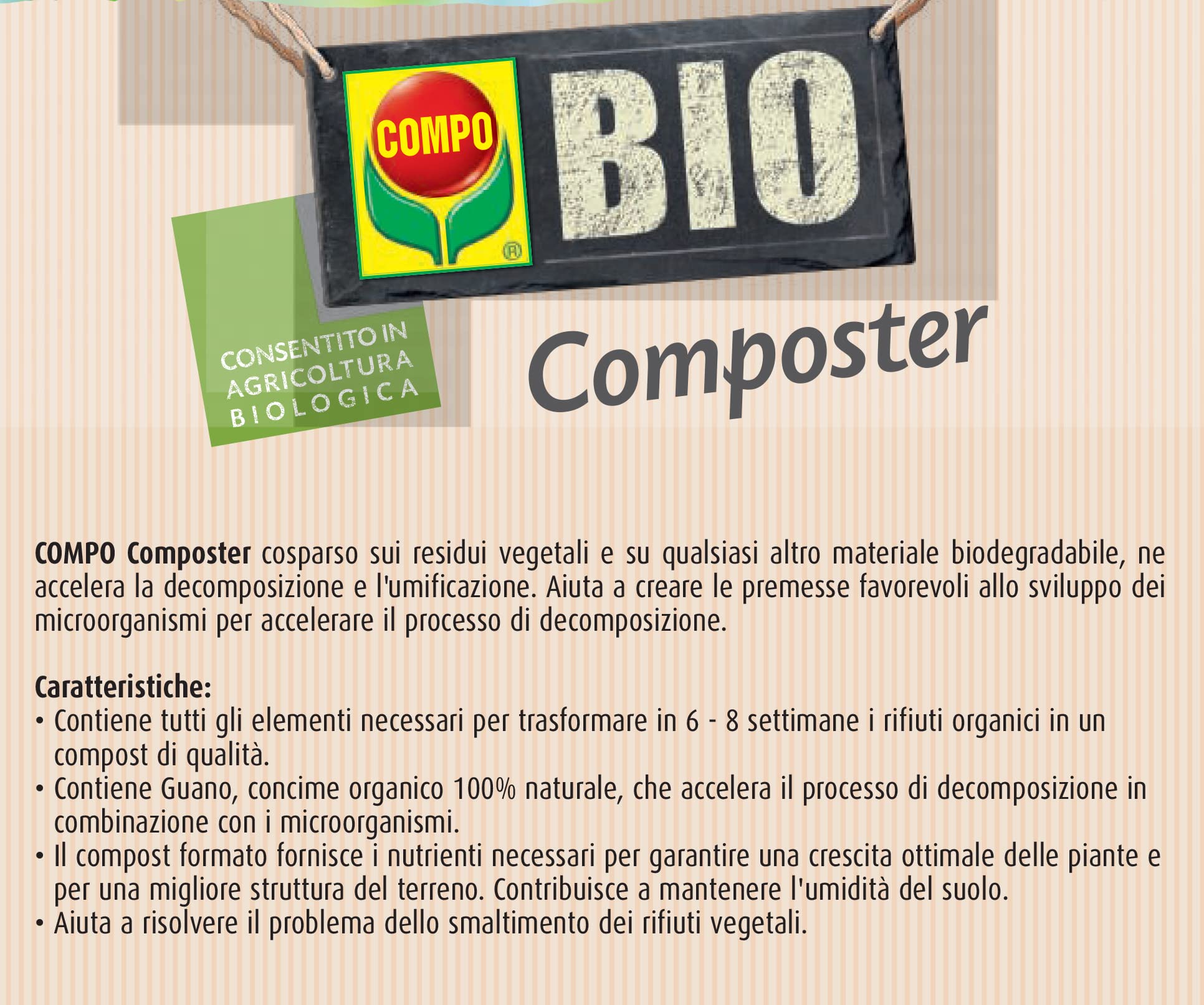 COMPO BIO komposter przyspieszający rozkład resztek roślin, 1,8 kg