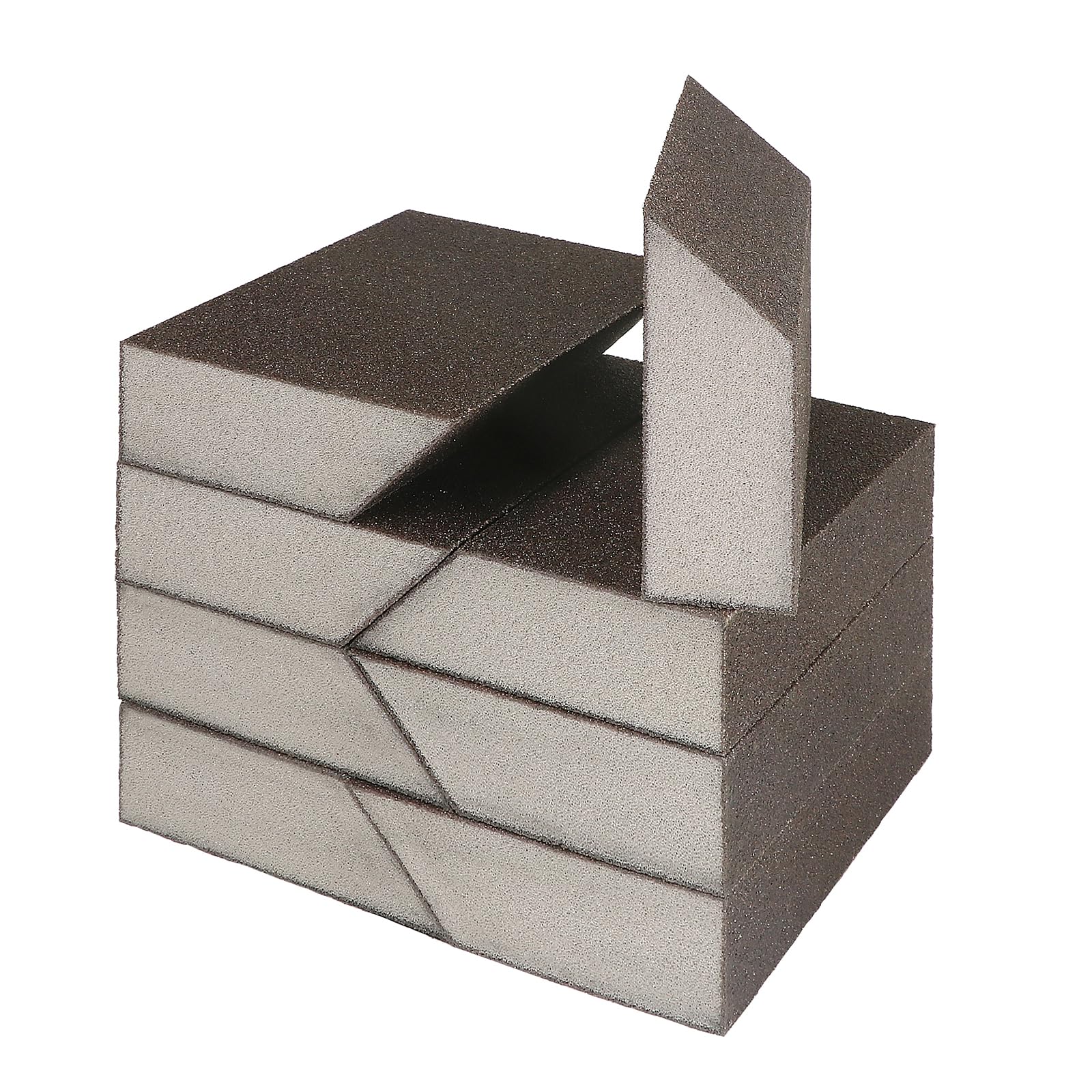 80 Grit Angled Sanding Blocks, Jamiikury Coarse Sponge Sand Block Washable and Reusable, Wet & Dry Sandpaper Block for Wood Metal Drywall and Furniture Paint - Pack of 8