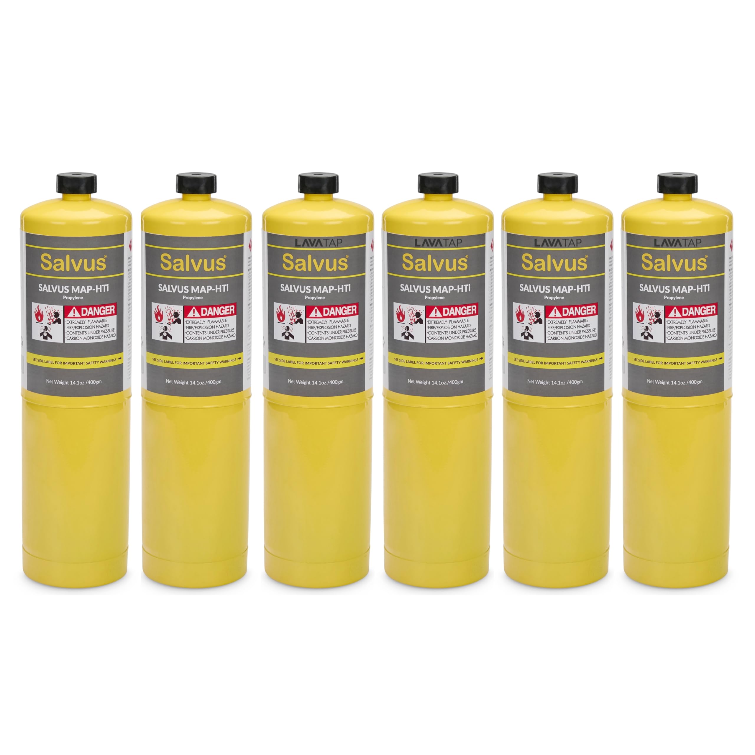 Lavatap - Salvus Mapp Hti Gas For Blowtorch Plumbing Blow Torch Bottle For Plumbers Soldering Mechanics Burns Hotter Than Propane (6 Units)