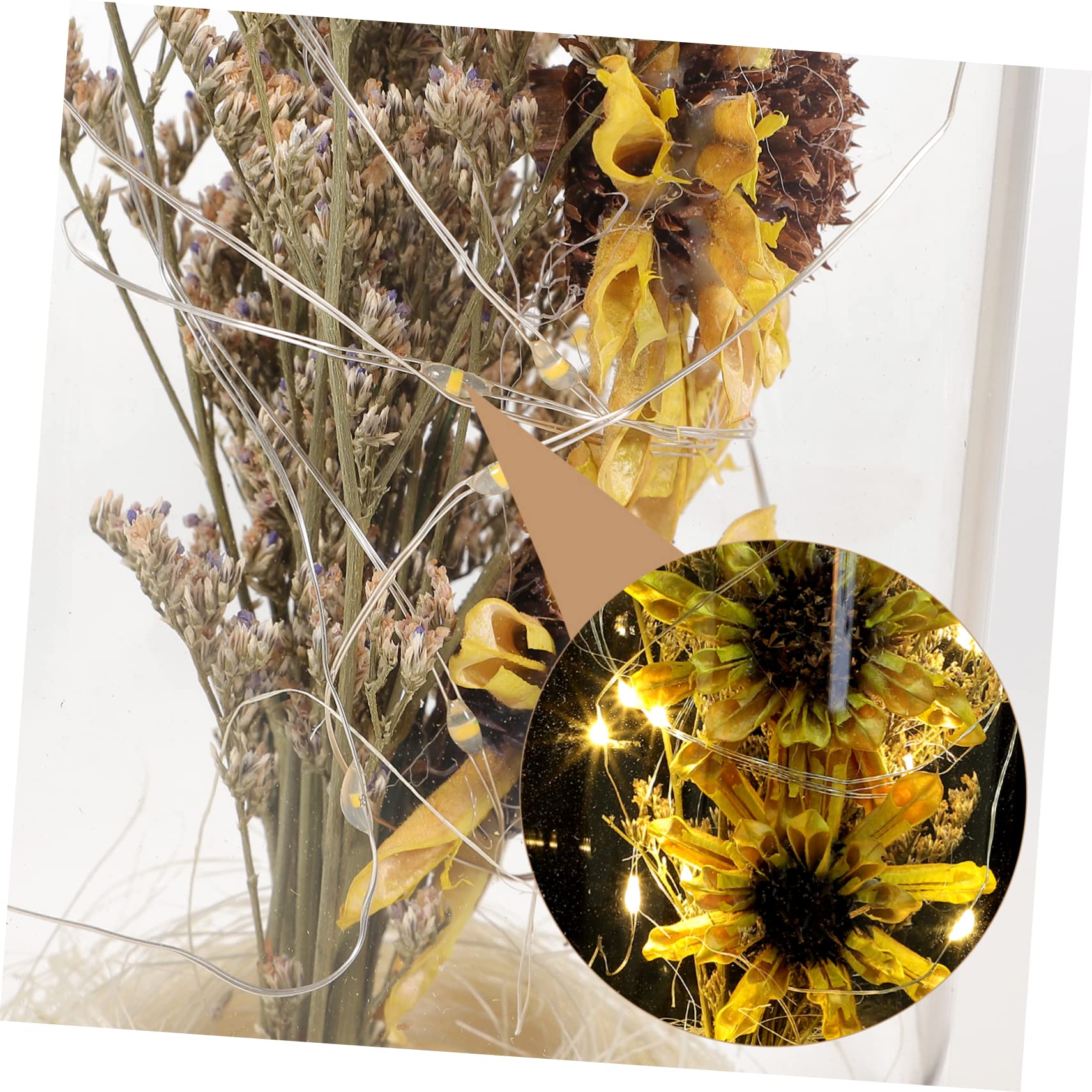 ERINGOGO Sunflower Lights Led Flower Lamps Solar Flowers Office Decor Glass Light Dome Decor for Occasion