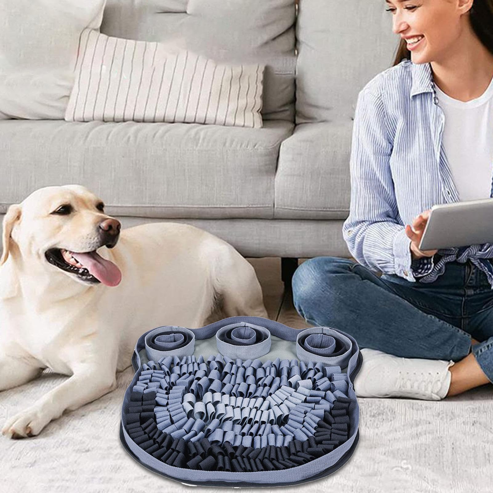 Schnüffelteppich für Hunde 49 x 49 cm Spielzeuge zur mentalen Stimulation