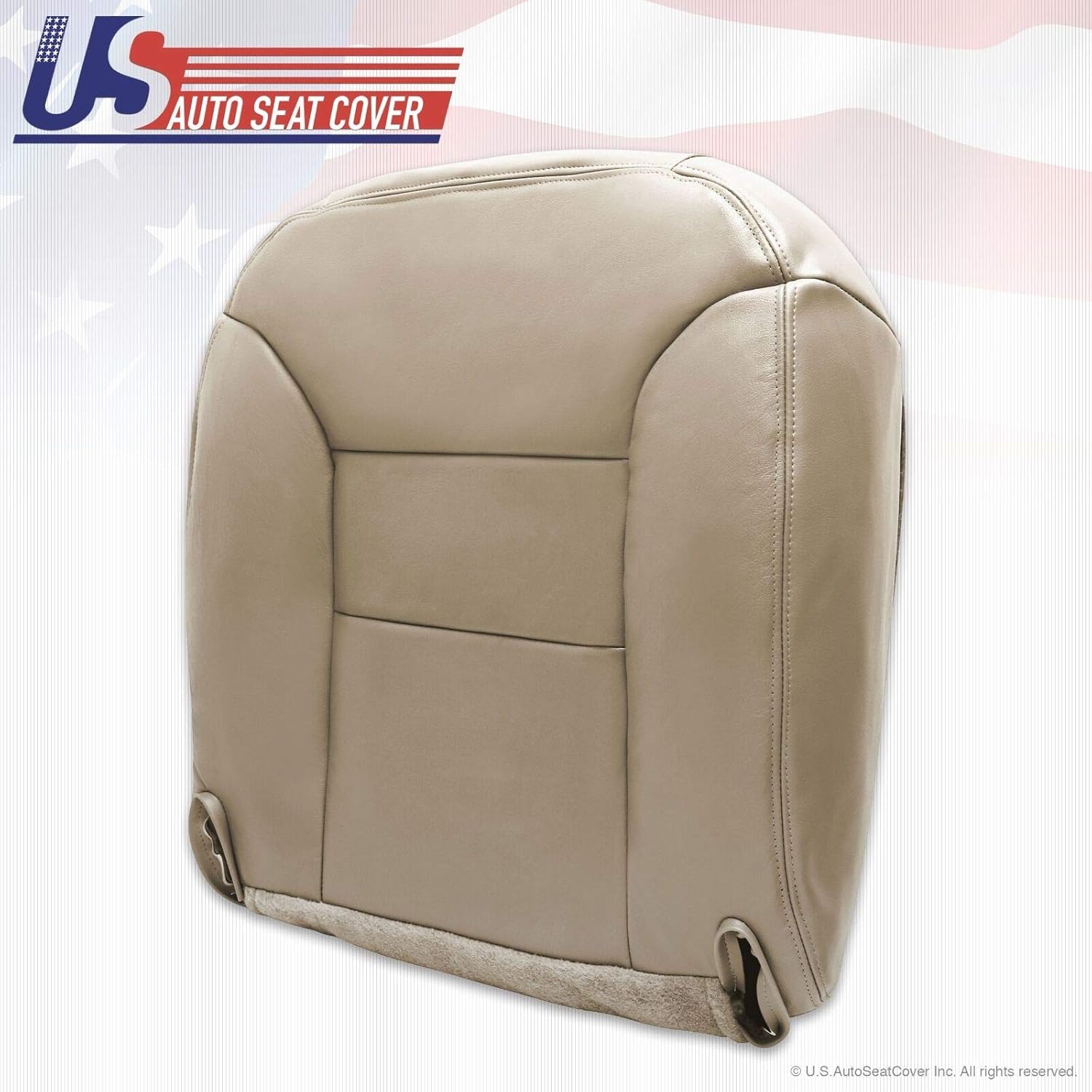 95-99 for Chevy Tahoe Suburban Driver Side Leather Bottom Seat Cover Med Neutral Tan