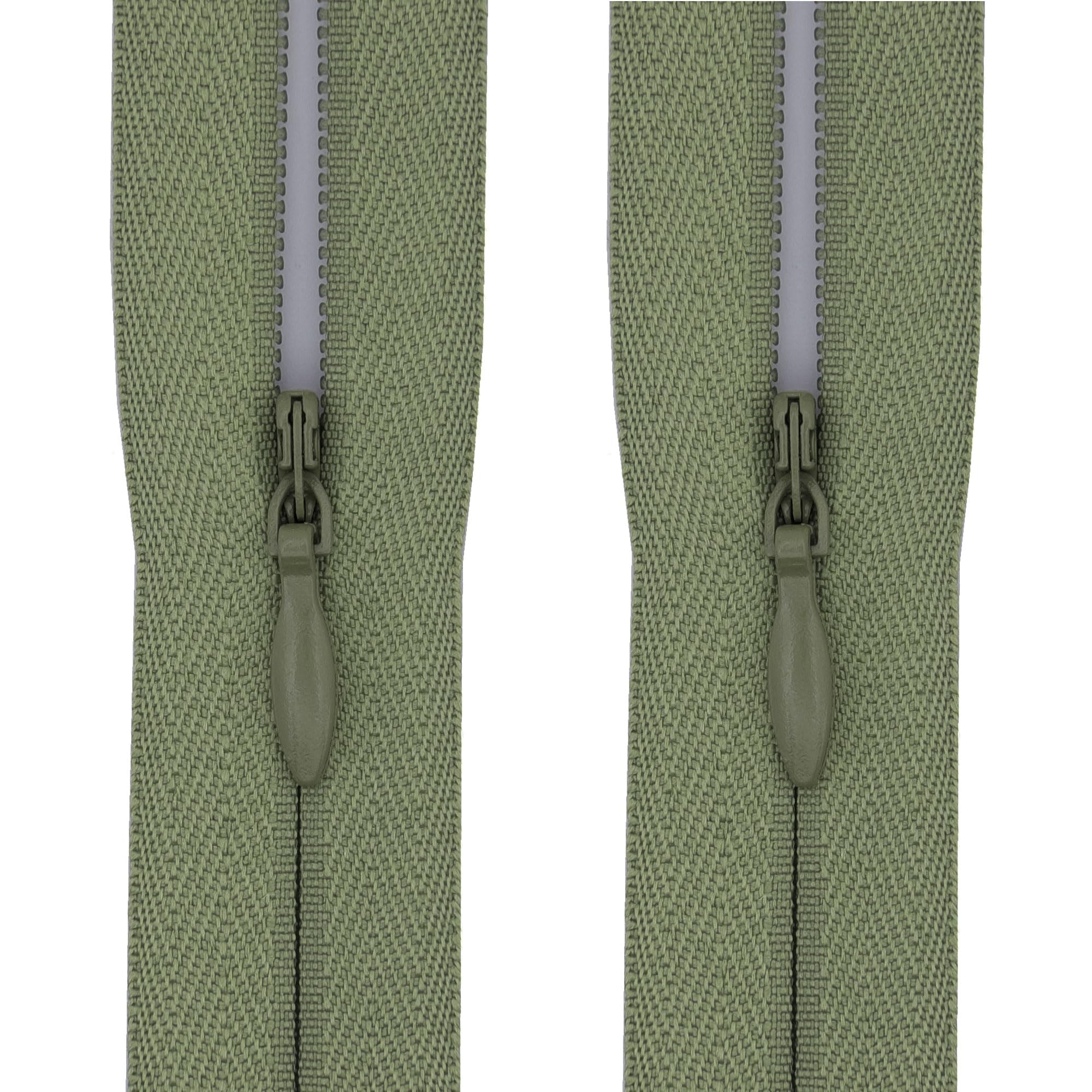 #3 Invisible Zips, 2 Pack, 8 Inch, Muted Moss Green