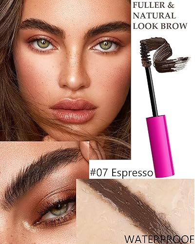 Miniatura 2 de Kit de gel para cejas, gel de rímel de cejas teñido espresso, pegamento de cejas de ajuste transparente, escultura rápida, maquillaje de ojos de