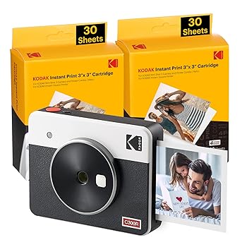 Kodak Mini Shot 3 Retro Portable Wireless Instant Camera & Photo Printer White